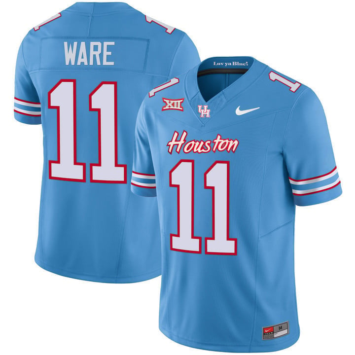 Men's Houston Cougars 2023 Oilers Inspired Vapor Jersey - All Stitched
