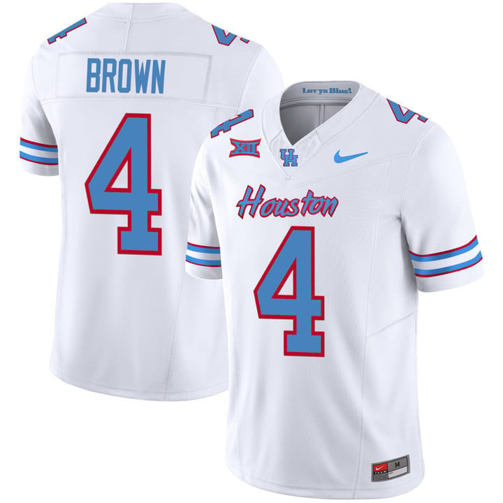 Men's Houston Cougars 2023 Oilers Inspired Vapor Jersey - All Stitched