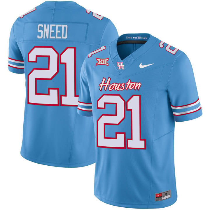 Men's Houston Cougars 2023 Oilers Inspired Vapor Jersey - All Stitched