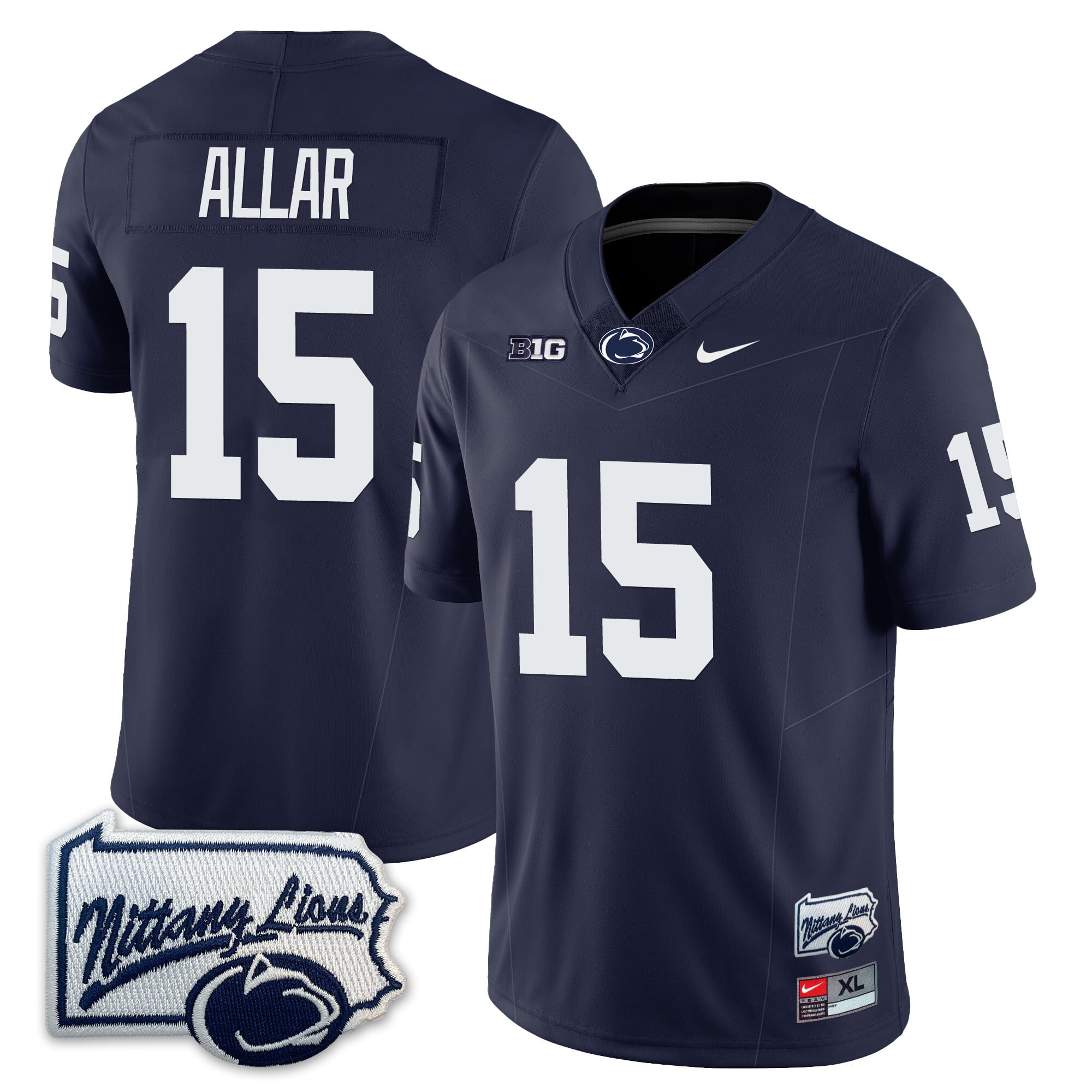Menâs Penn State Nittany Lions Football Jersey - Pennsylvania Map - All Stitched