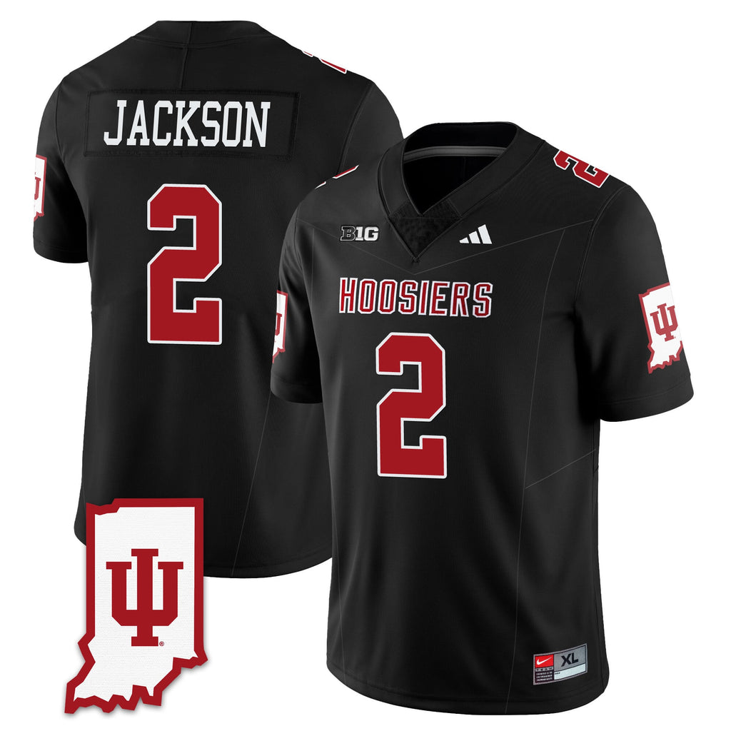 Men's Indiana Hoosiers Football Jersey All Stitched - Indiana Map