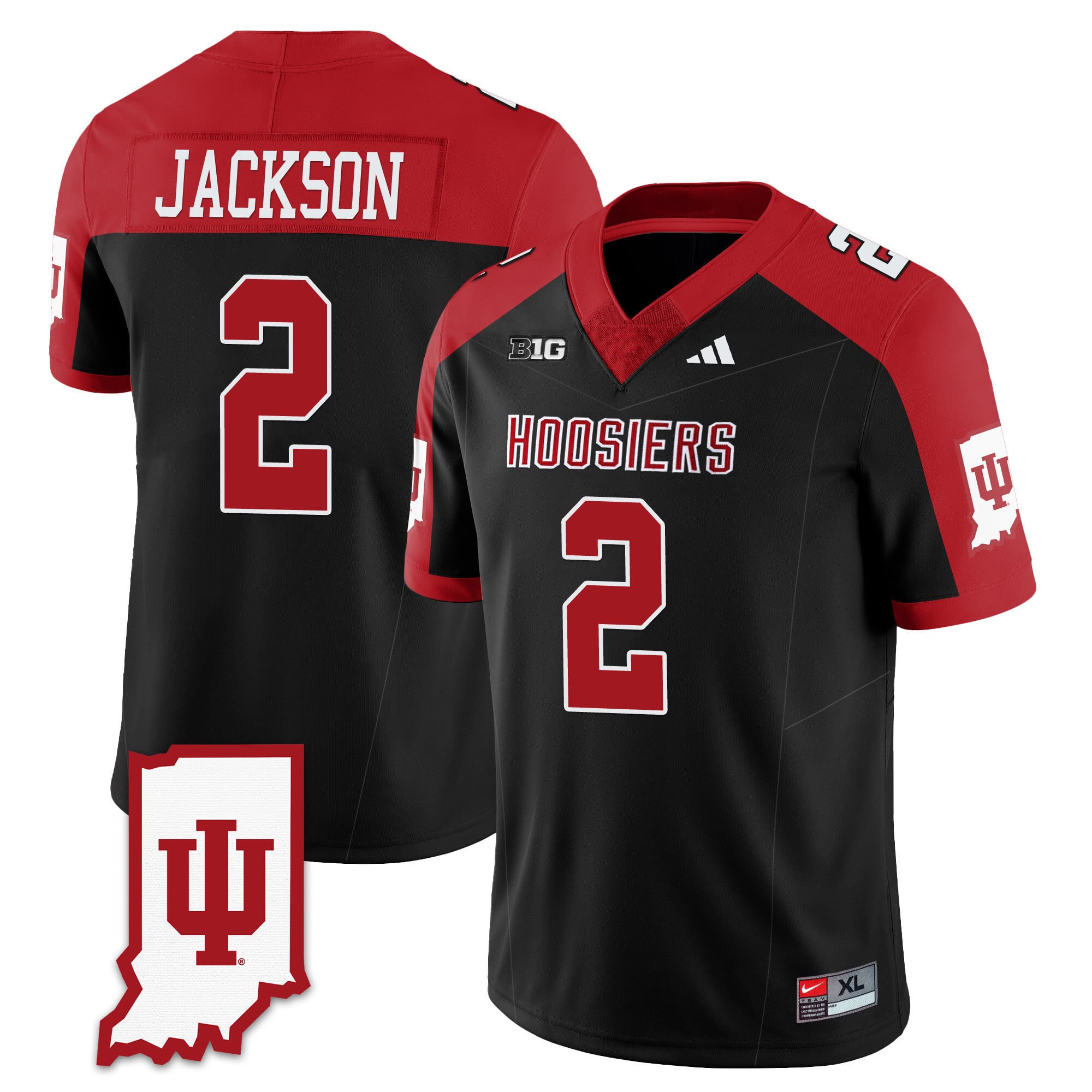 Men's Indiana Hoosiers Football Jersey All Stitched - Indiana Map