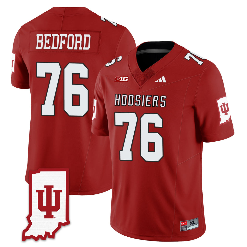 Men's Indiana Hoosiers Football Jersey All Stitched - Indiana Map