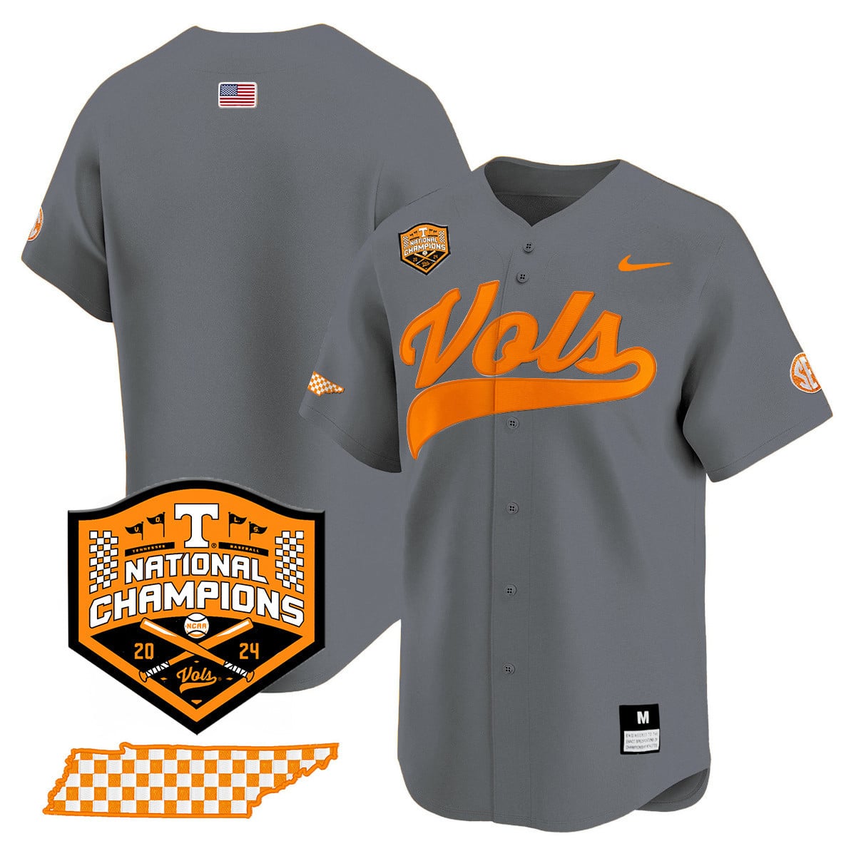 Men's Tennessee Volunteers 2024 National Champions Vapor Premier Limited Jersey - All Stitched