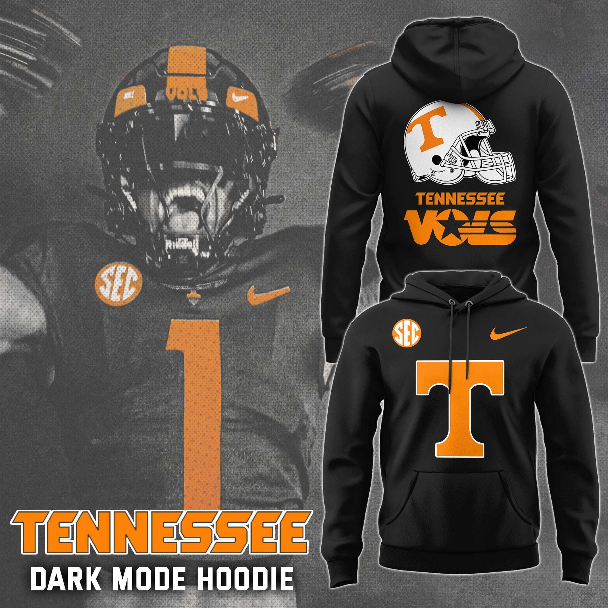 Tennessee Volunteers - Venom 2024 Dark Mode Hoodie Limited Edition N1