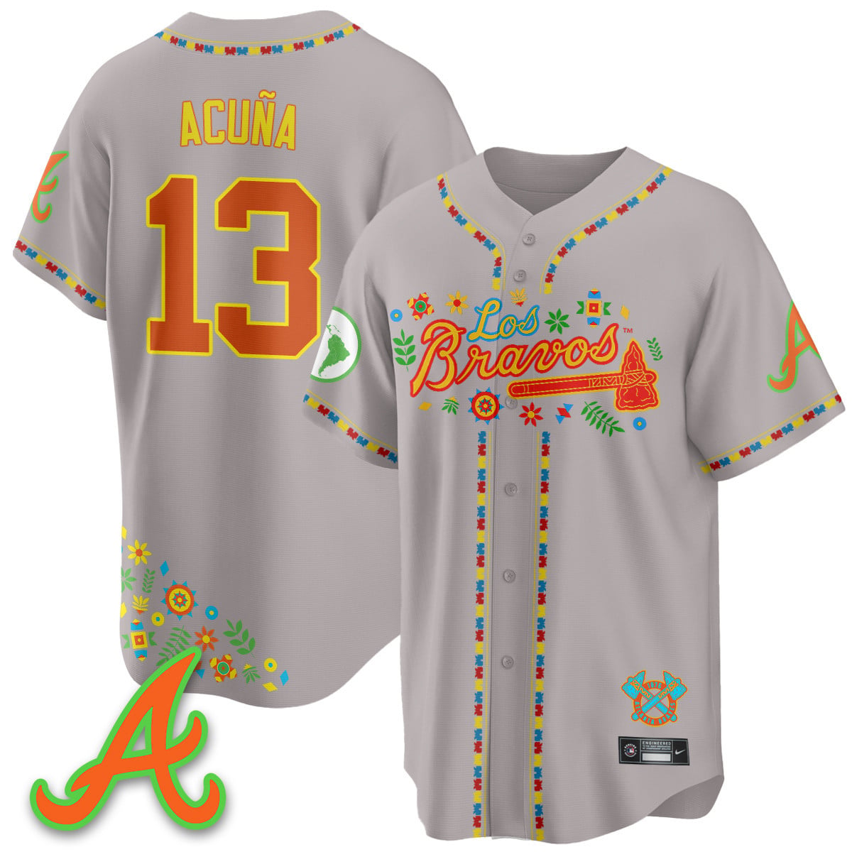Men's Atlanta Braves 2025 "Los Bravos" Jersey - All Stitched