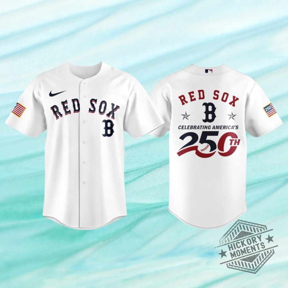 Boston Red Sox 2026 Celebrating Americas 250Th White Baseball Jersey