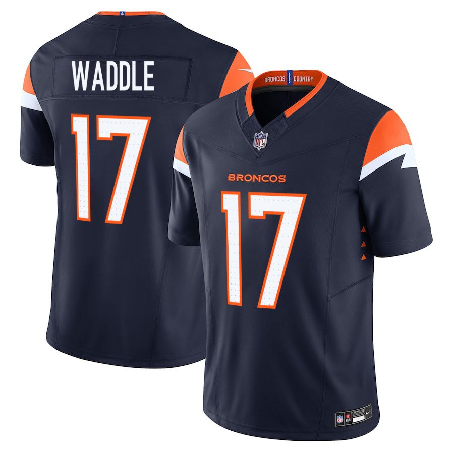 Jaylen Waddle Denver Broncos Alternate Jersey - Navy