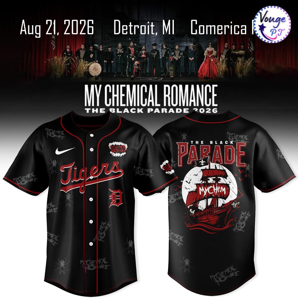 Detroit Tigers x My Chemical Romance The Black Parade 2026 Baseball Jersey