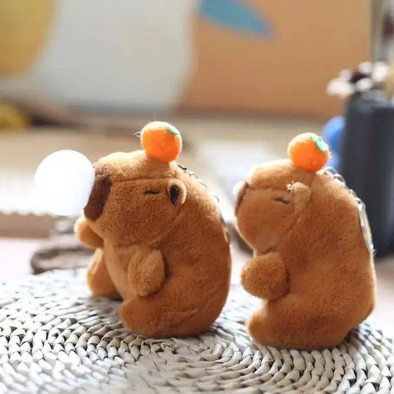 Capybara Plush Toy - Portable Bubble Blower | Keychain & Bag Pendant | Cute Gift for Students