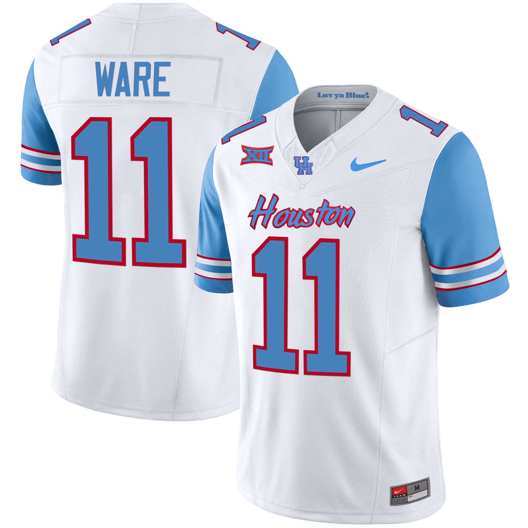 Men's Houston Cougars 2023 Oilers Inspired Vapor Jersey - All Stitched