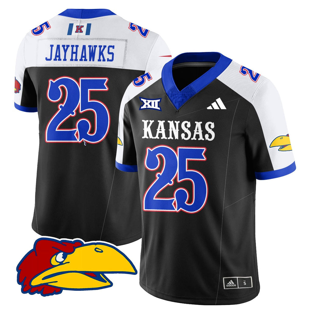 Custom Kansas Jayhawks Football 2025 Limited Jersey - All Stitched