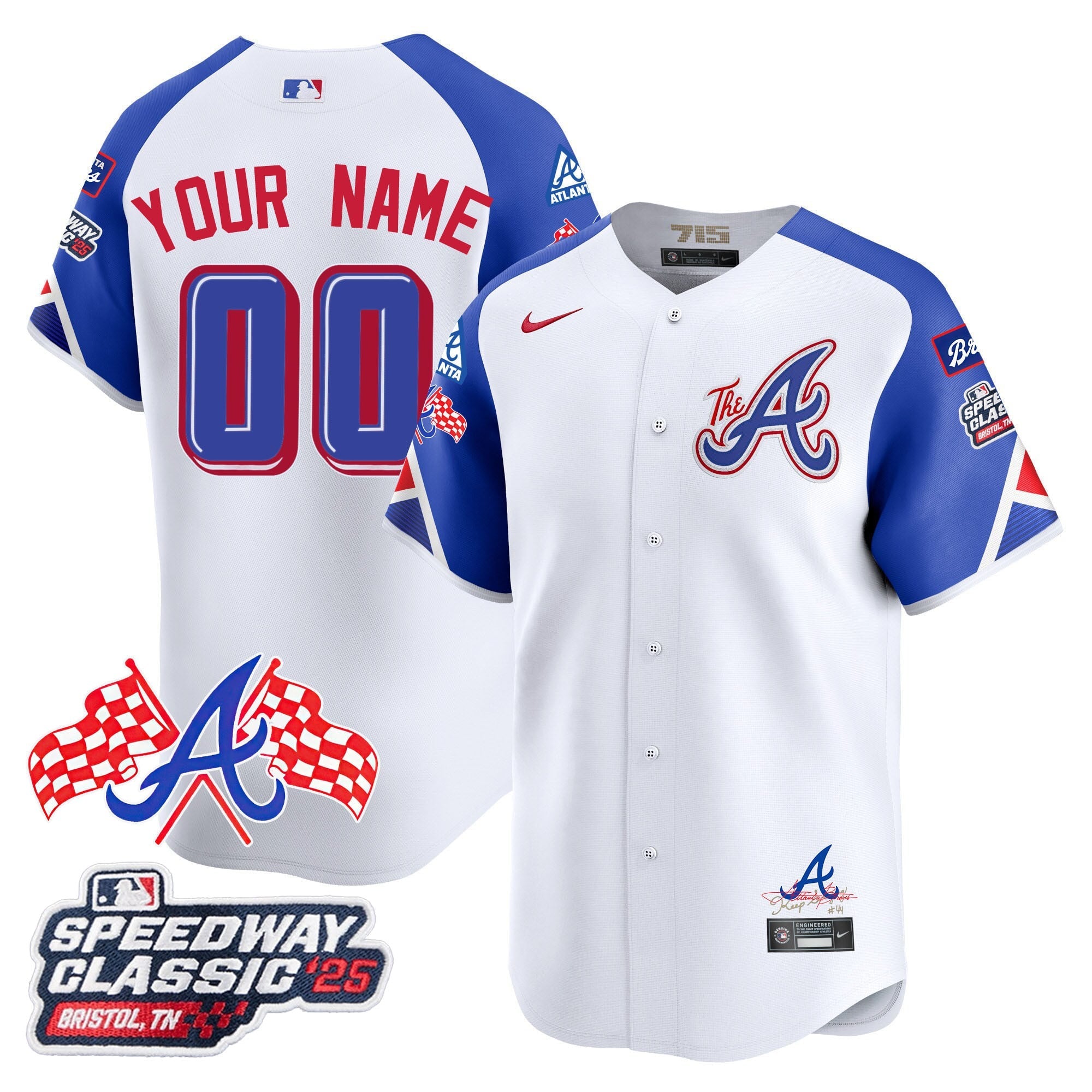 Men's Atlanta Braves 2025 Speedway Classic Limited Jersey V1 - All Stitched