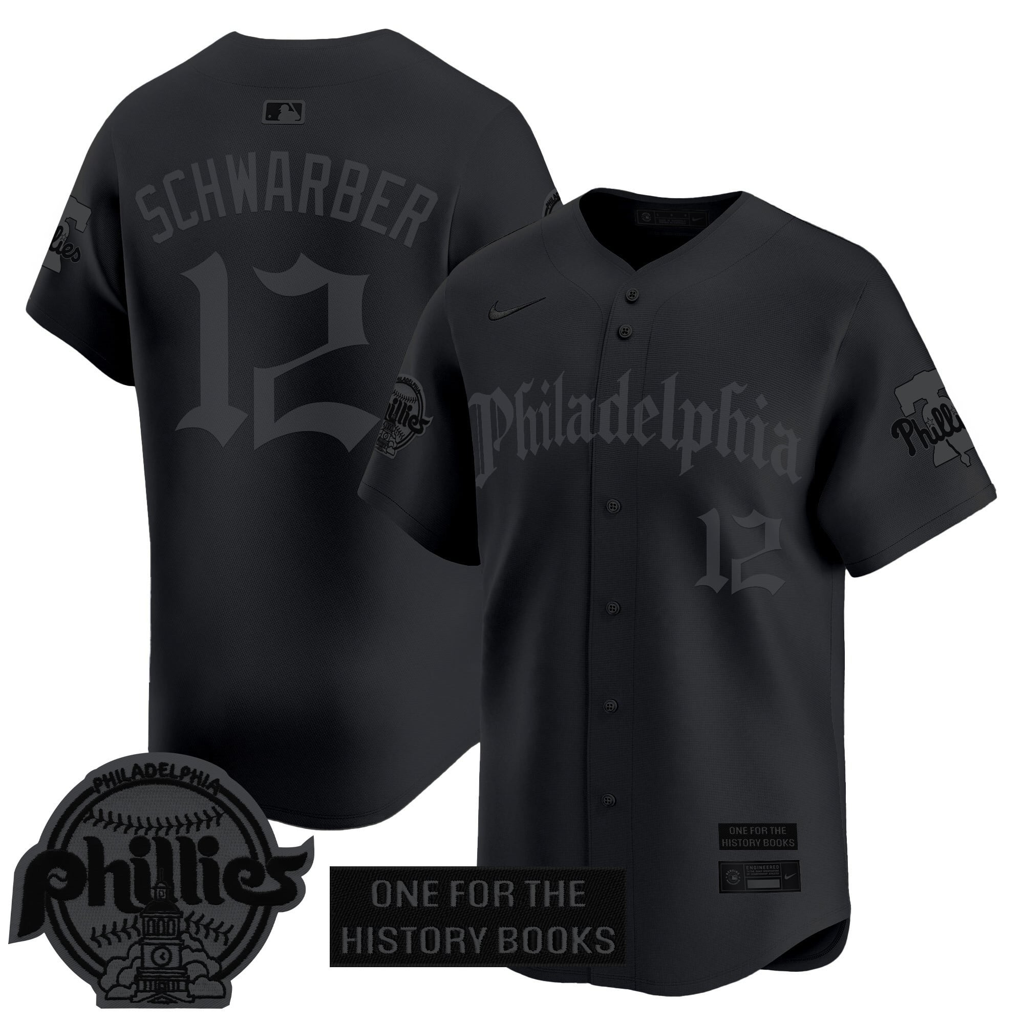 Men's Phillies 'Retro Newspaper Edition' Vapor Premier Limited Jersey - All Stitched