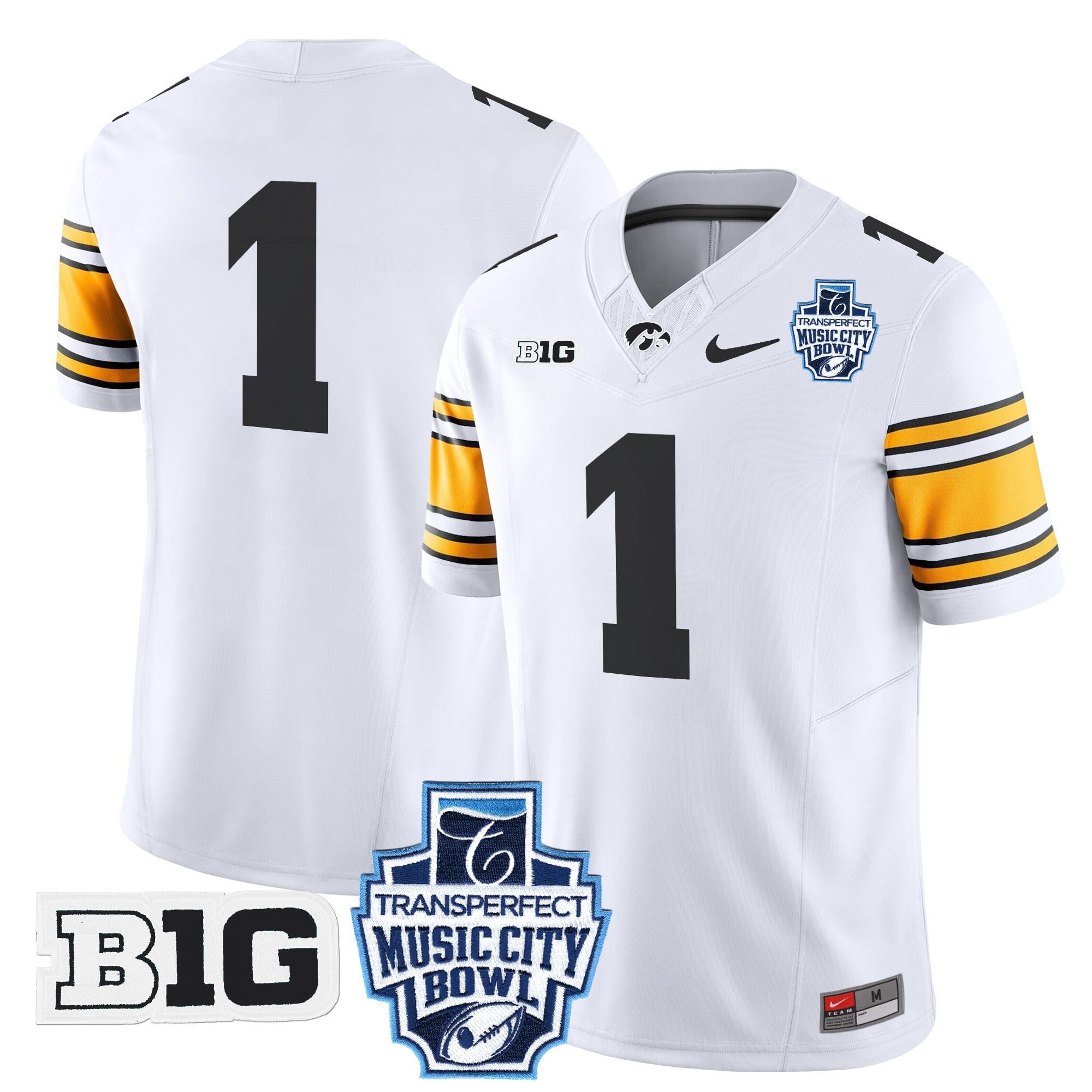 Men's Iowa Hawkeyes 2024 Music City Bowl Vapor Limited Jersey - All Stitched