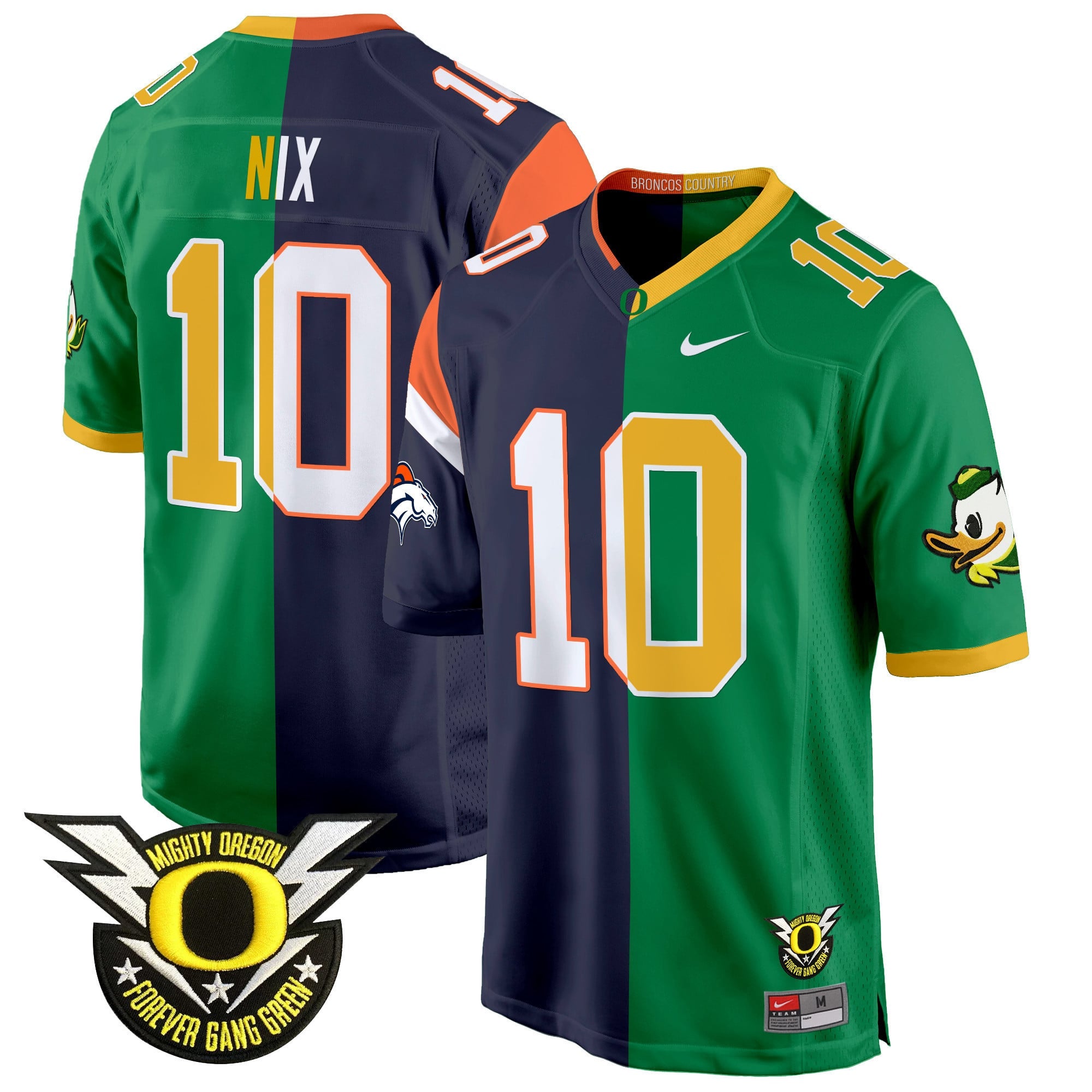 Oregon Ducks Split Game Jersey - All Stitched