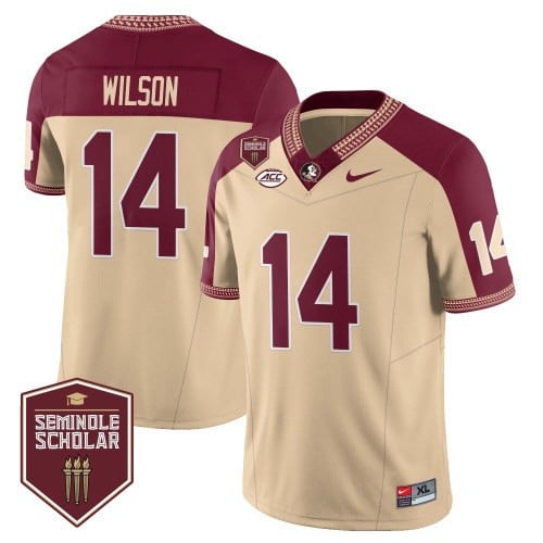 Menâs Florida State Seminoles Football Vapor Gold Jersey â Seminole Scholar â All Stitched