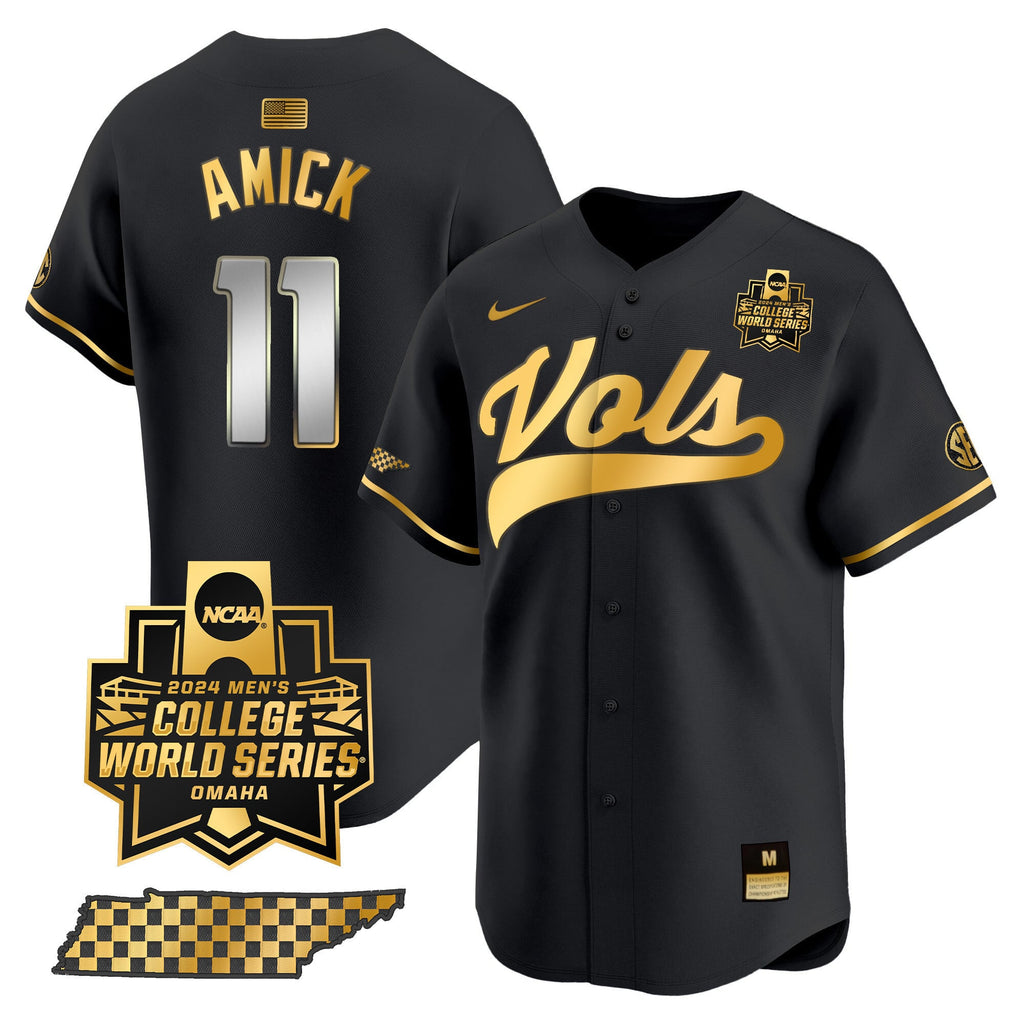 Men's Tennessee Volunteers 2024 College World Series Vapor Premier Limited Jersey V2 - All Stitched