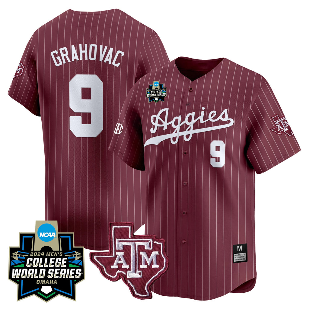 Men's Texas A&M Aggies 2024 College World Series Vapor Premier Limited Jersey - All Stitched