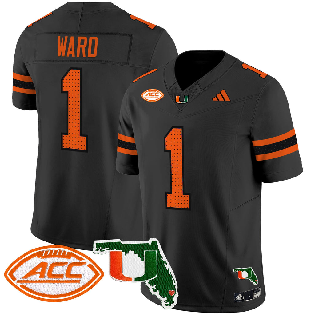 Men's Miami Hurricanes 2024 Florida Patch Vapor Limited Jersey - All Stitched