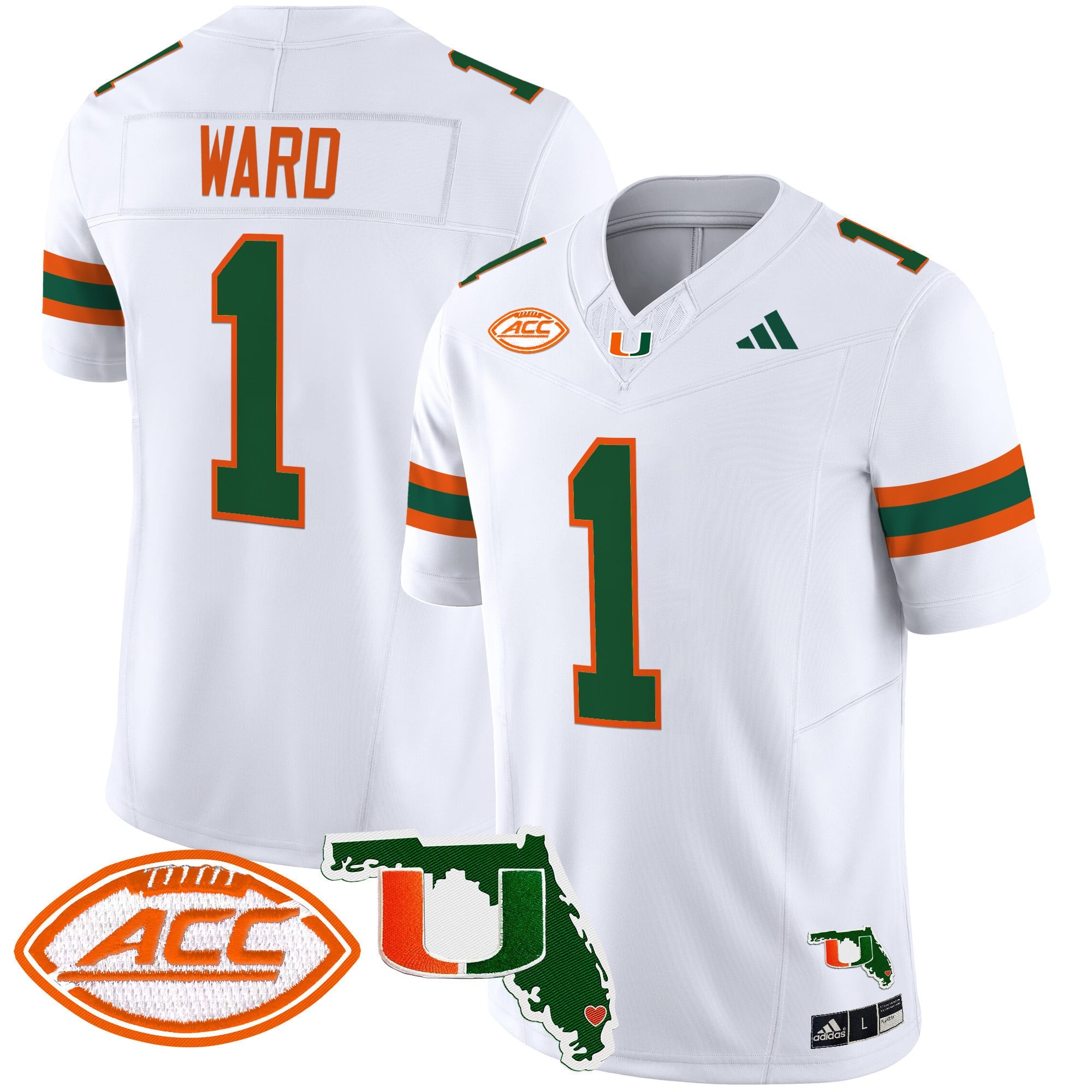 Men's Miami Hurricanes 2024 Florida Patch Vapor Limited Jersey - All Stitched