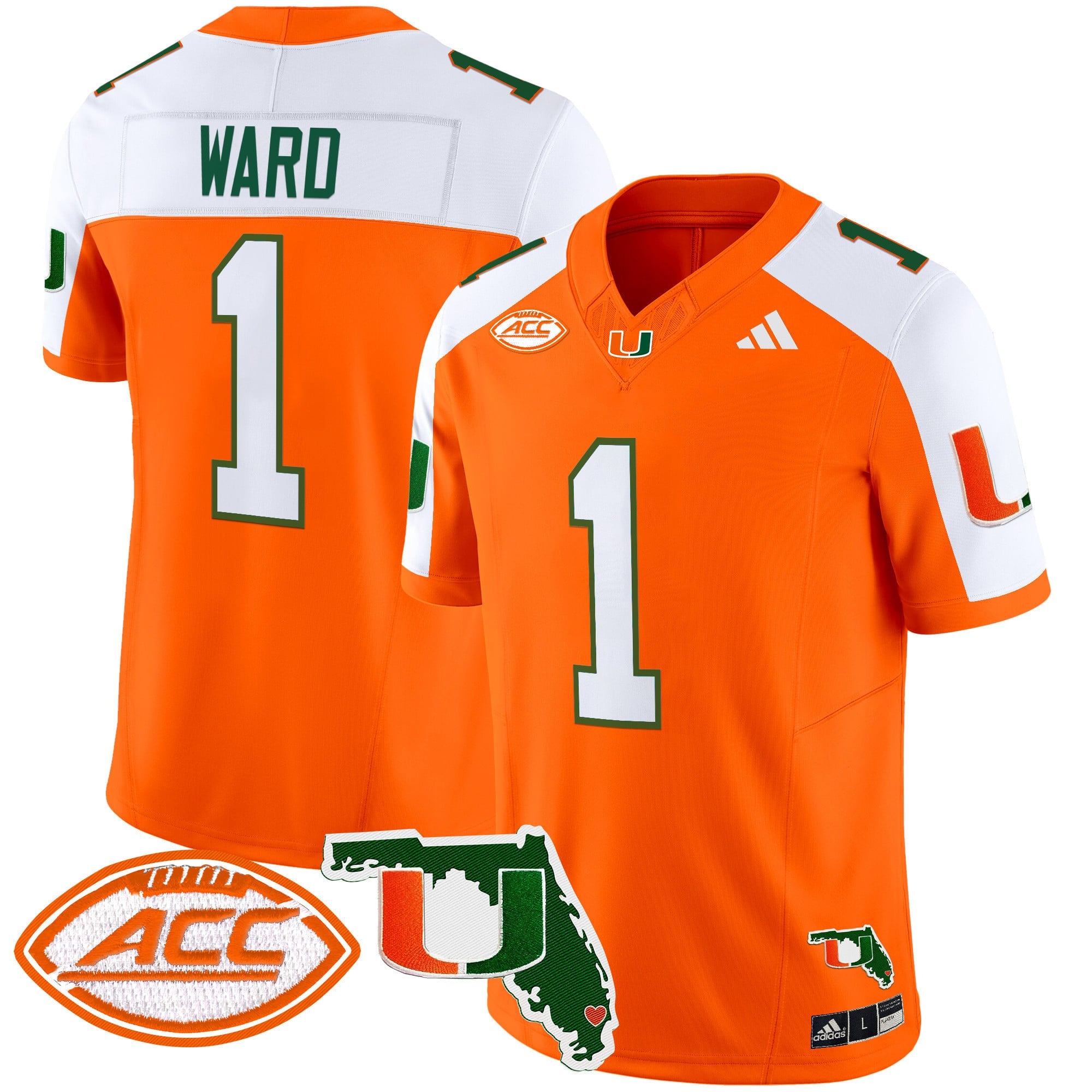 Men's Miami Hurricanes 2024 Florida Patch Vapor Limited Jersey - All Stitched