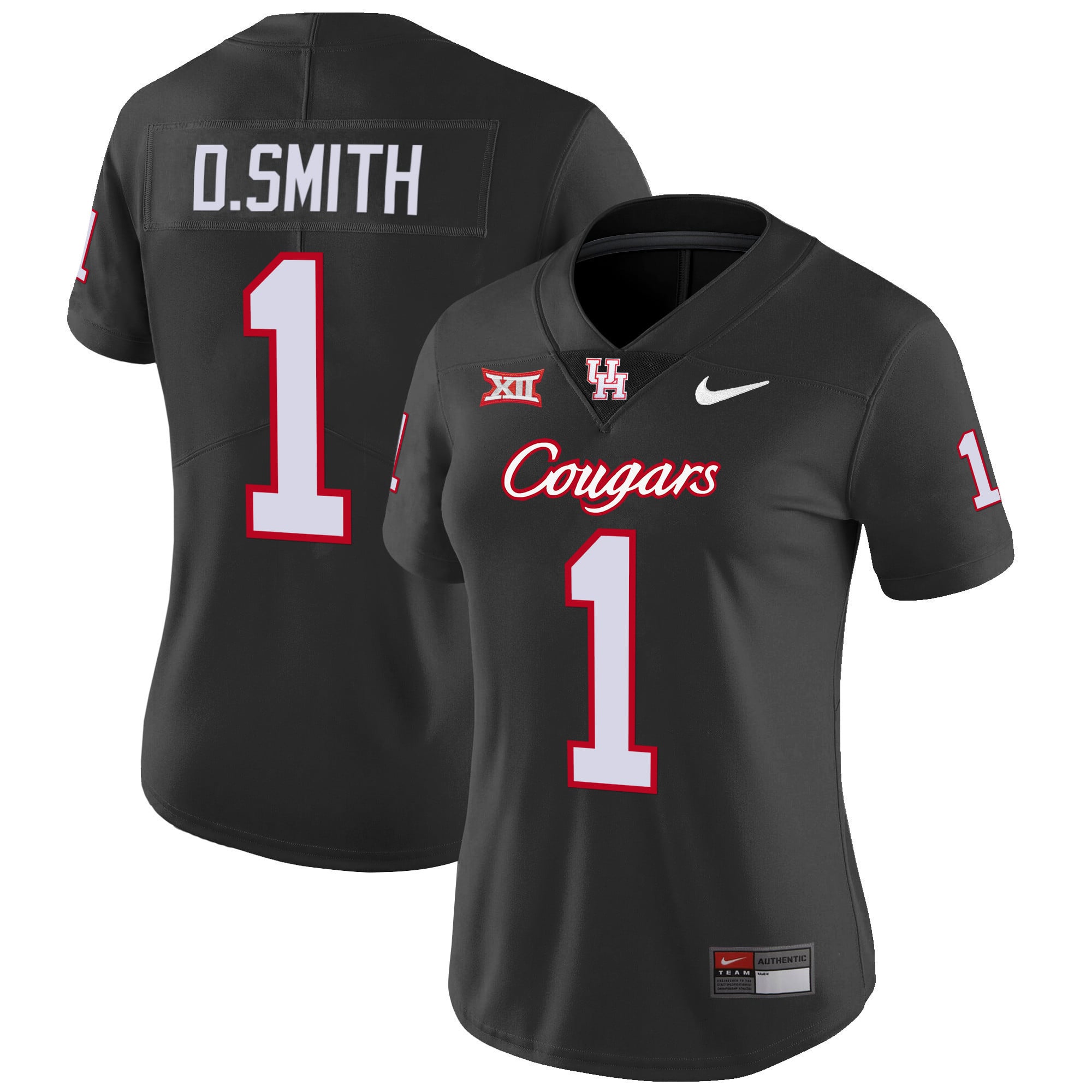 Women's Houston Cougars Oilers Inspired Vapor Jersey V4 - All Stitched