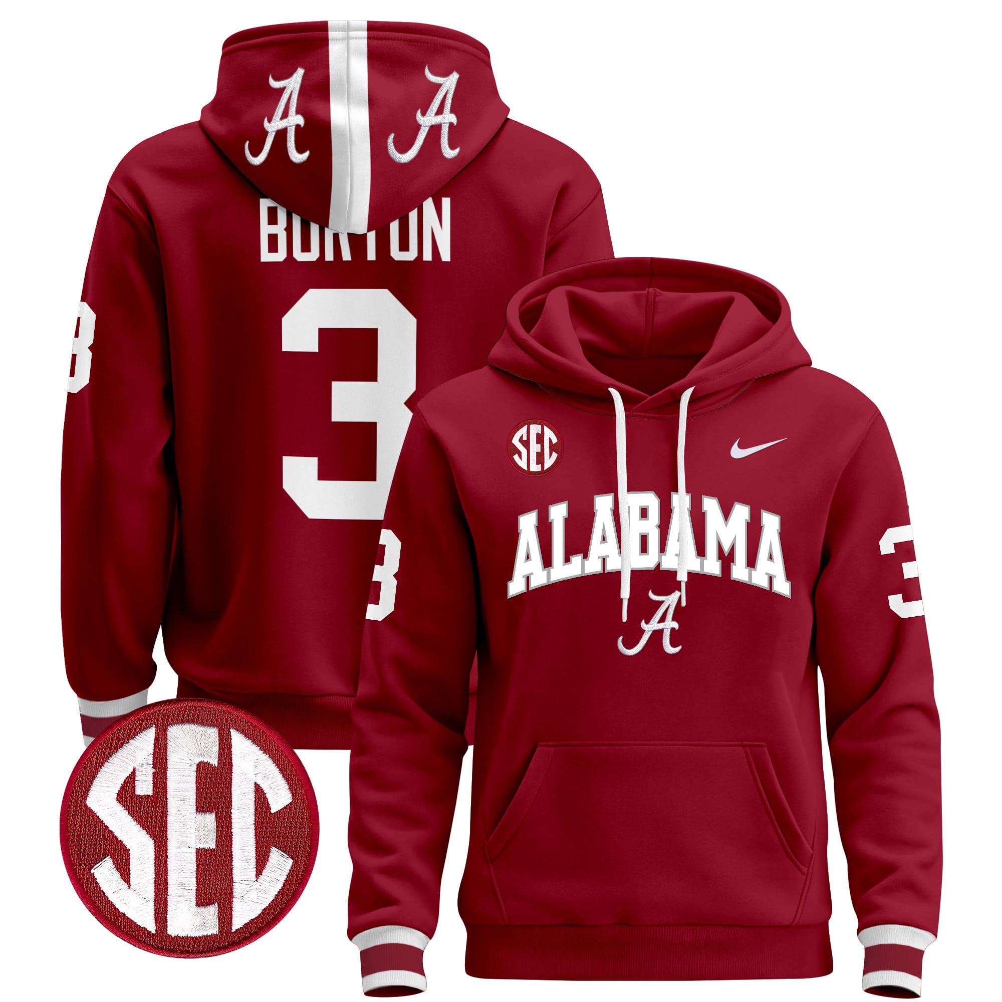 Men's Alabama Crimson Tide 2024 Pullover Hoodie V3