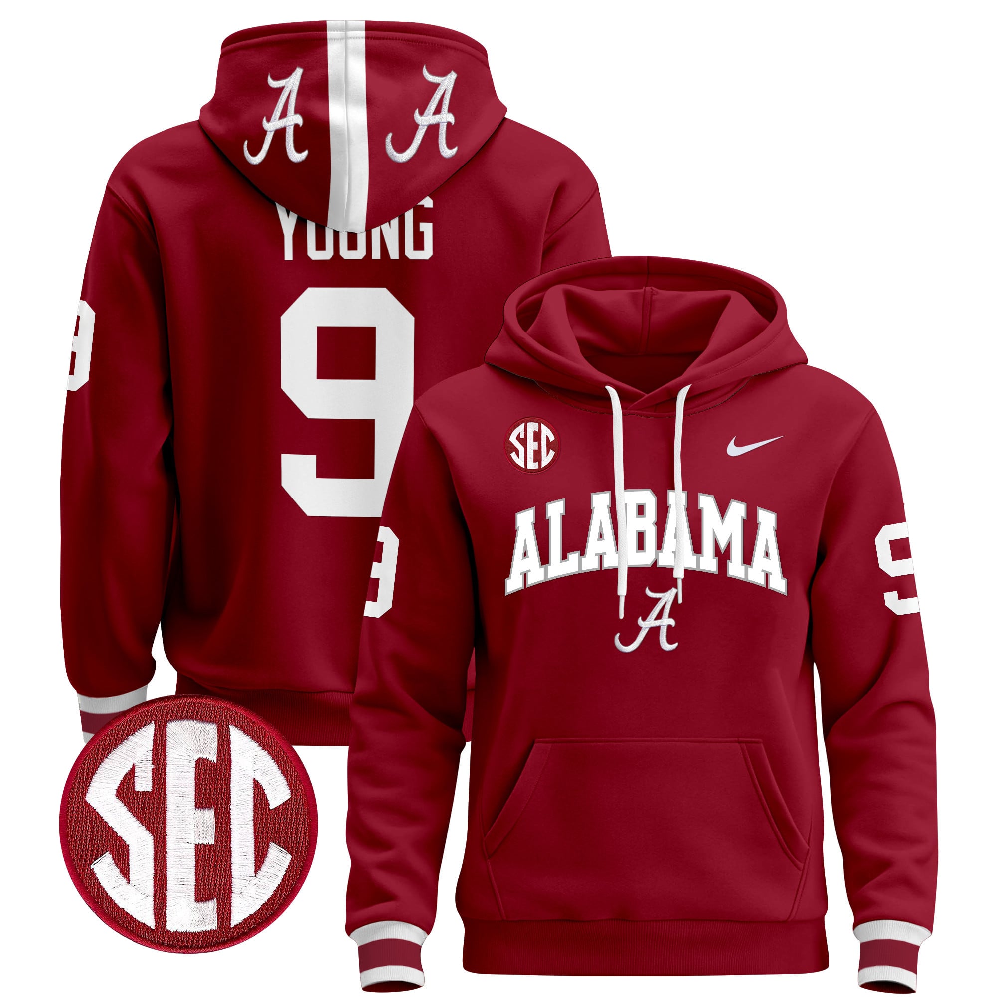 Men's Alabama Crimson Tide 2024 Pullover Hoodie V3