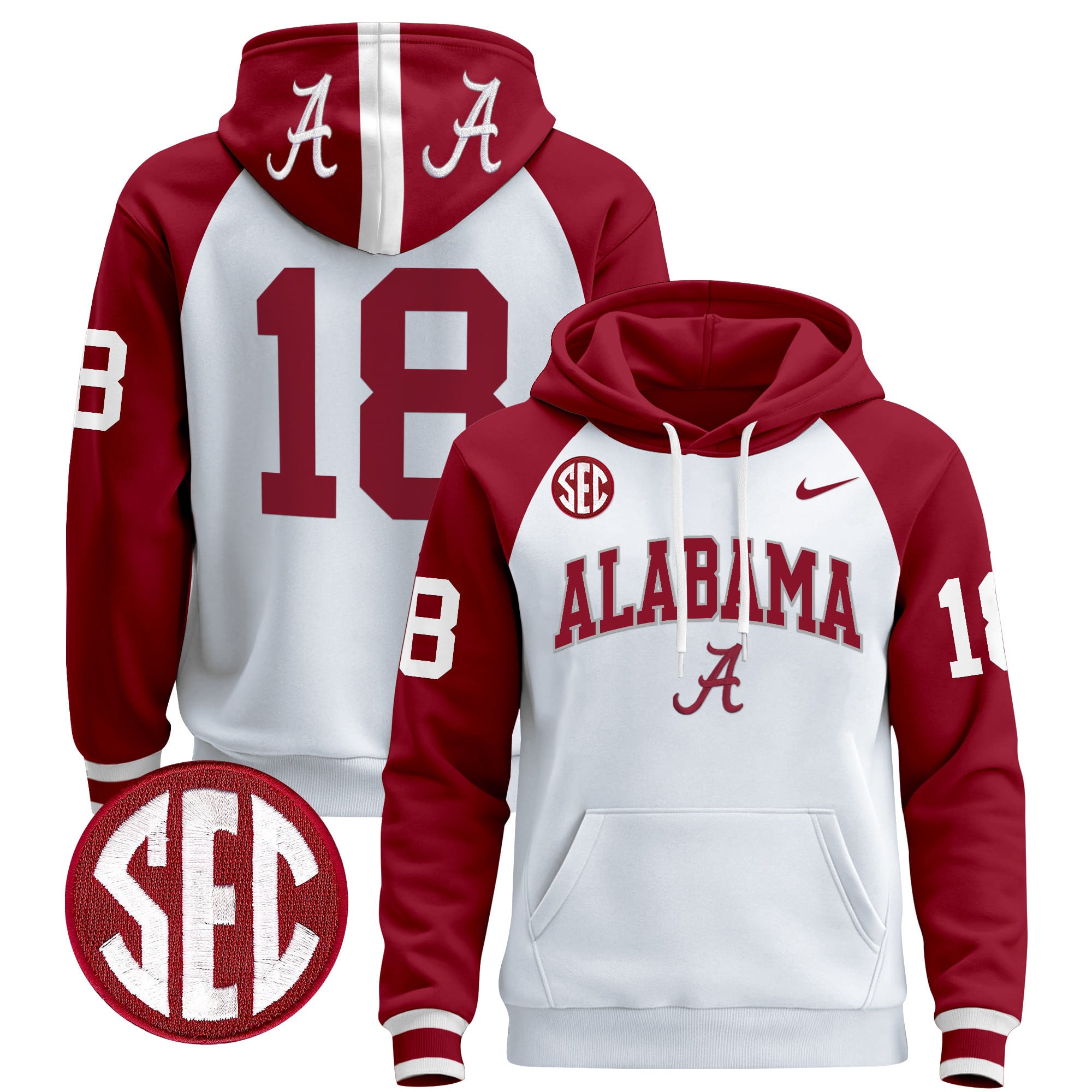 Men's Alabama Crimson Tide 2024 Pullover Hoodie V3