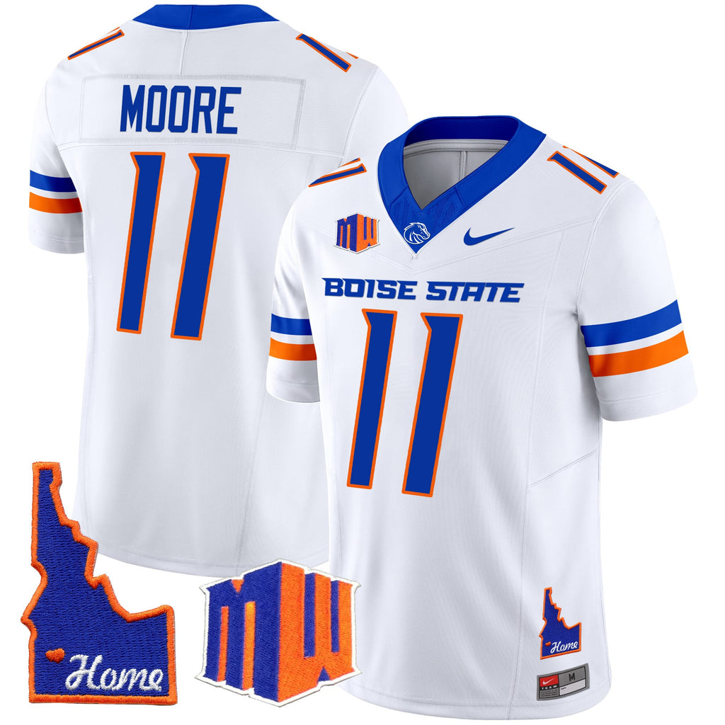 Men's Boise State Broncos 2024 Home Patch Vapor Limited Jersey - All Stitched