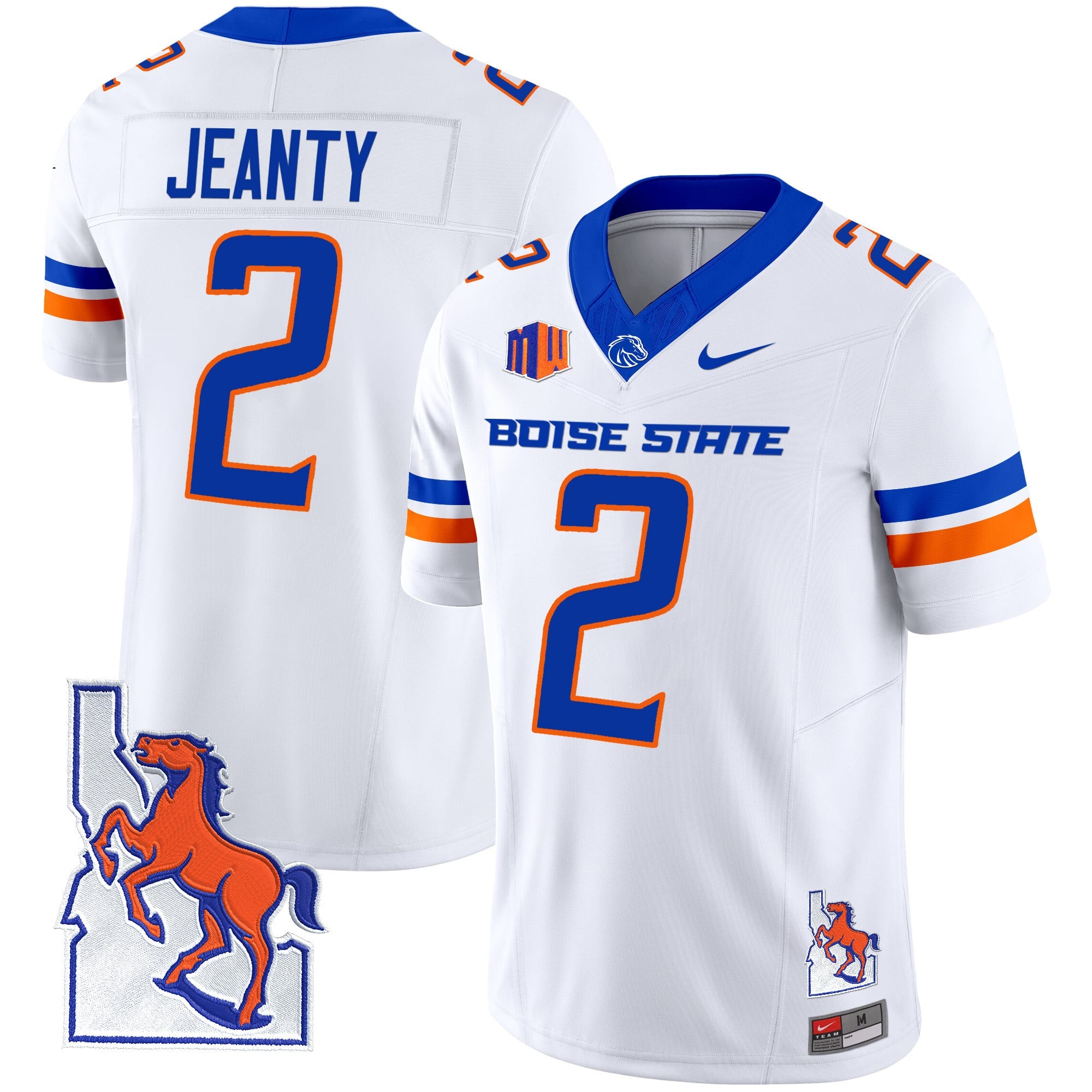 Men's Boise State Broncos 2024 Map Patch Vapor Limited Jersey - All Stitched