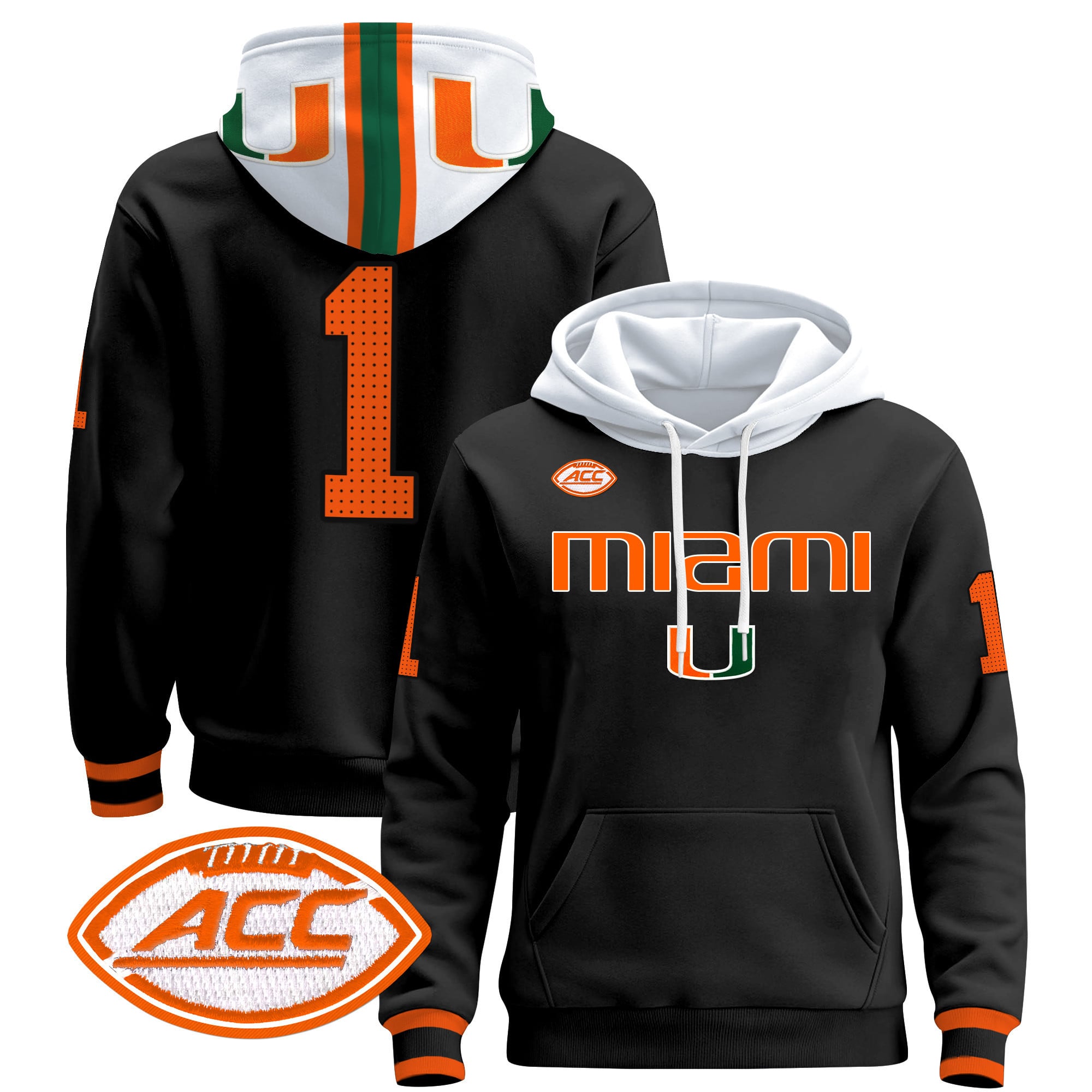 Miami Hurricanes 2024 Pullover Hoodie V3