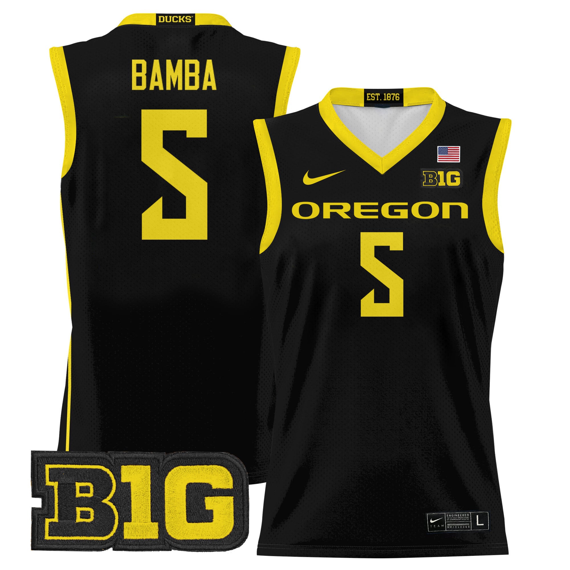 Men's Oregon Ducks 2024 Lightweight Basketball Jersey - All Stitched