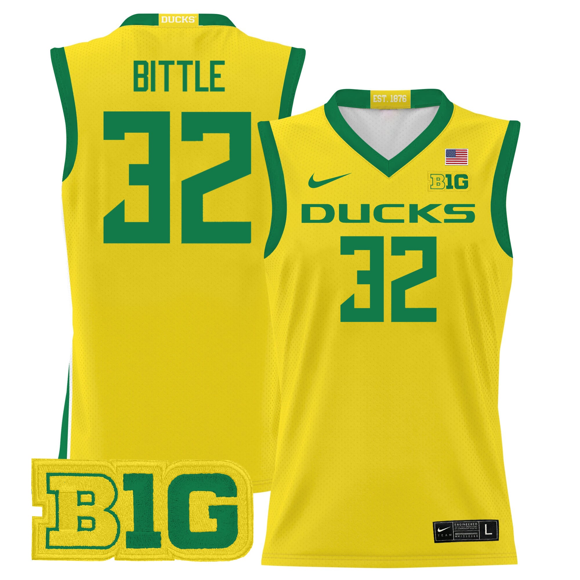Men's Oregon Ducks 2024 Lightweight Basketball Jersey - All Stitched