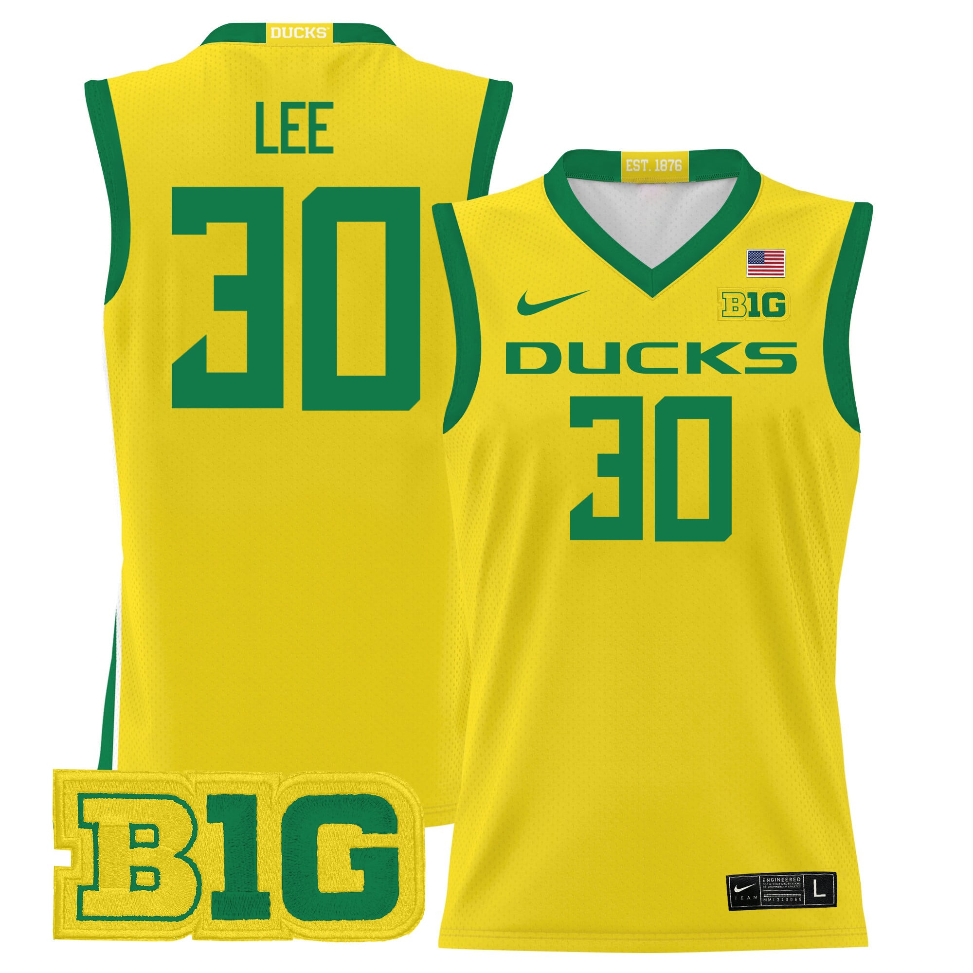 Men's Oregon Ducks 2024 Lightweight Basketball Jersey - All Stitched