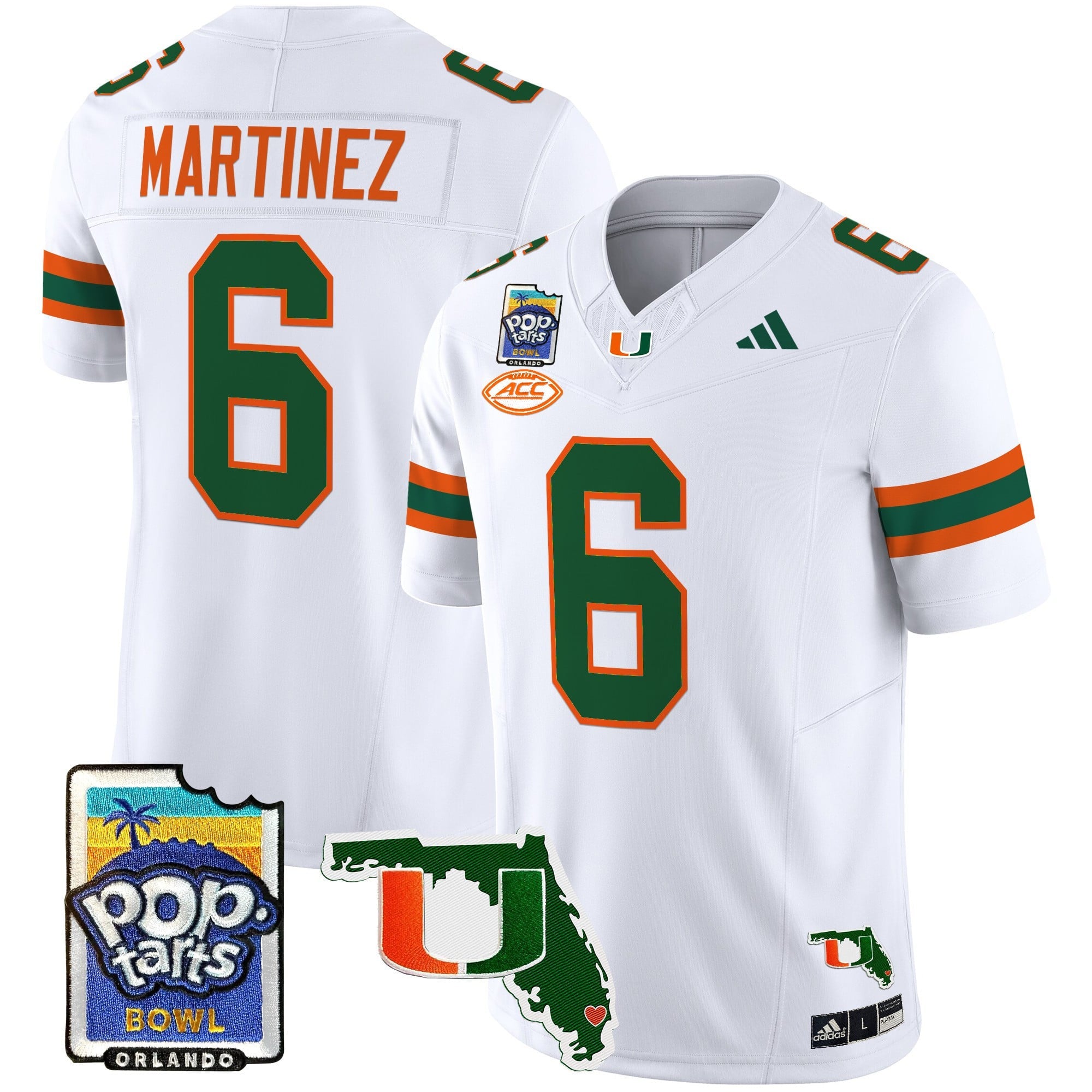 Men's Miami Hurricanes 2025 PopTarts Bowl Patch Vapor Limited Jersey - All Stitched