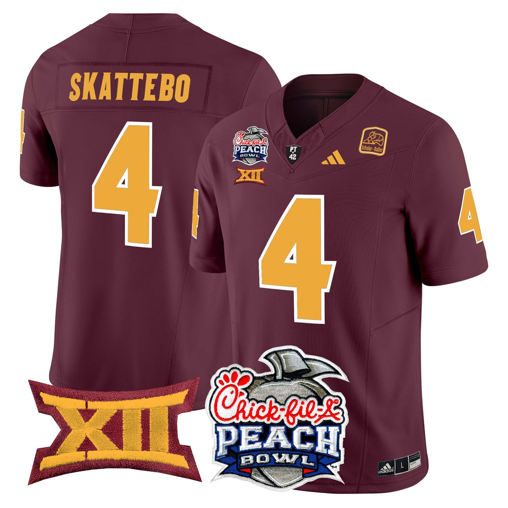 Men's Arizona State Sun Devils 2025 Peach Bowl Vapor Limited Jersey - All Stitched