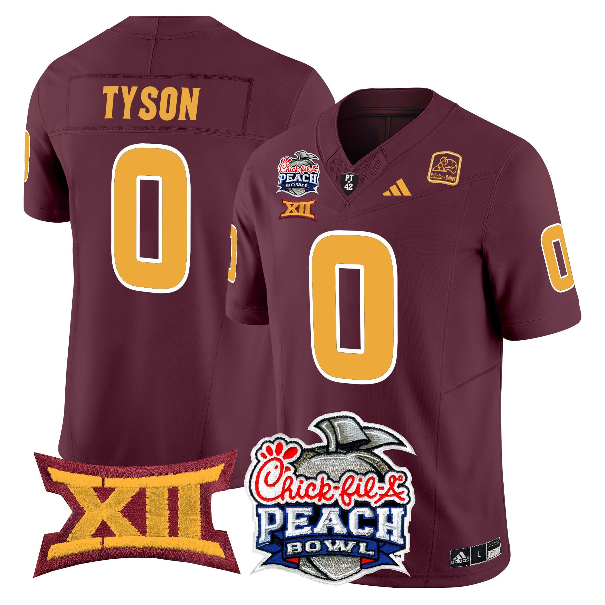 Men's Arizona State Sun Devils 2025 Peach Bowl Vapor Limited Jersey - All Stitched