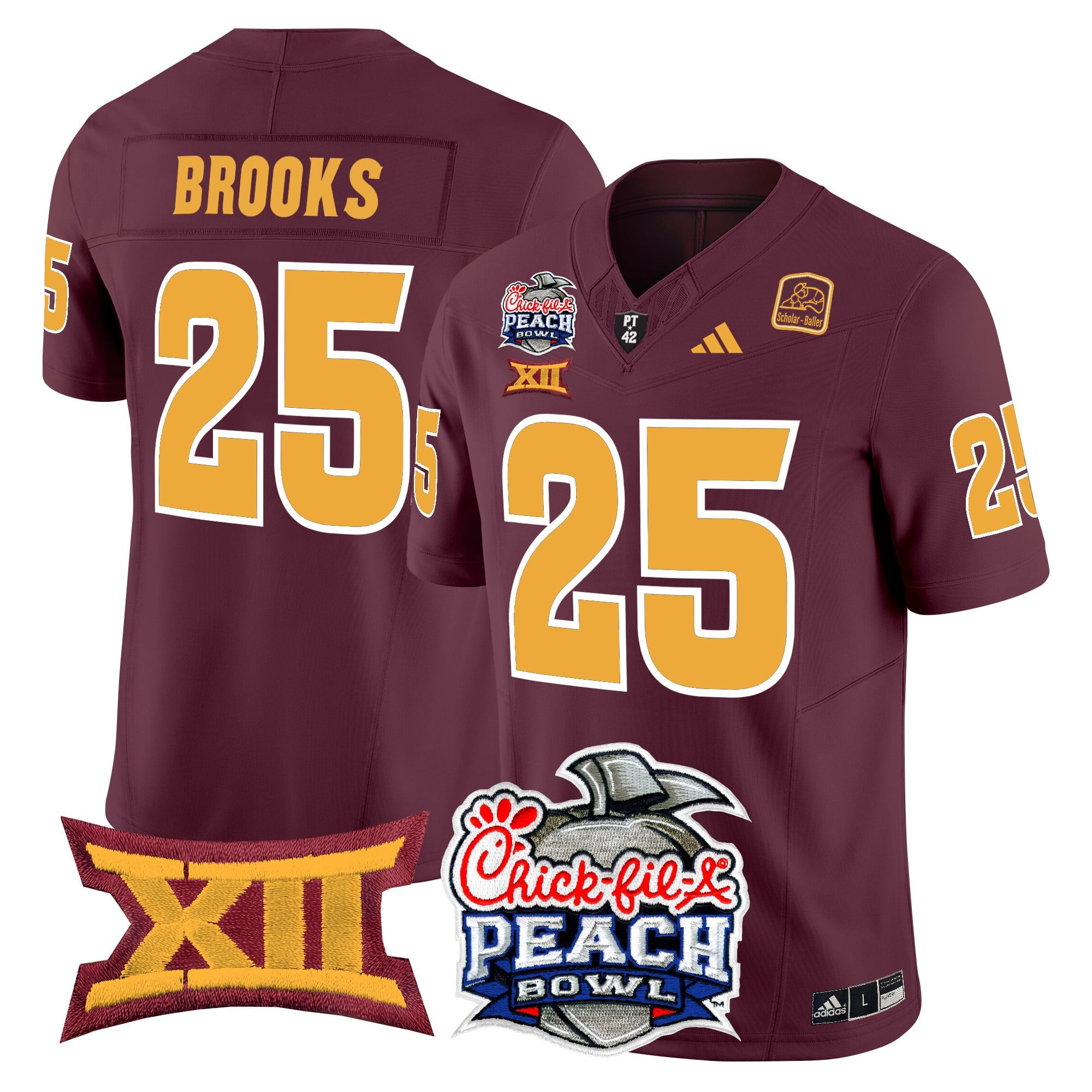 Men's Arizona State Sun Devils 2025 Peach Bowl Vapor Limited Jersey - All Stitched