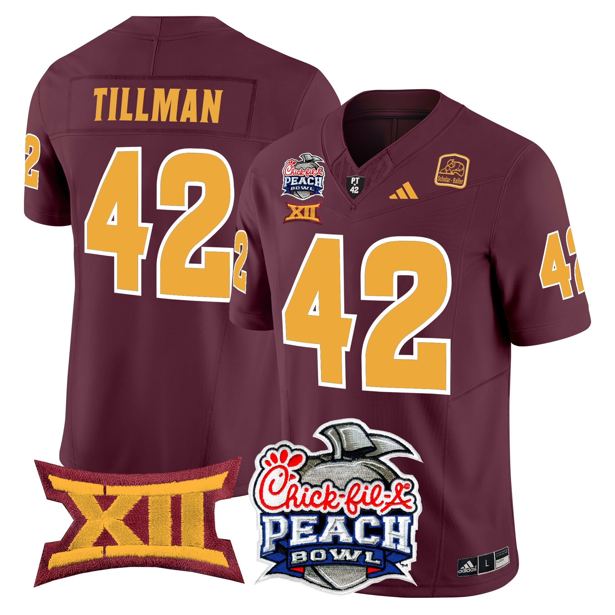 Men's Arizona State Sun Devils 2025 Peach Bowl Vapor Limited Jersey - All Stitched