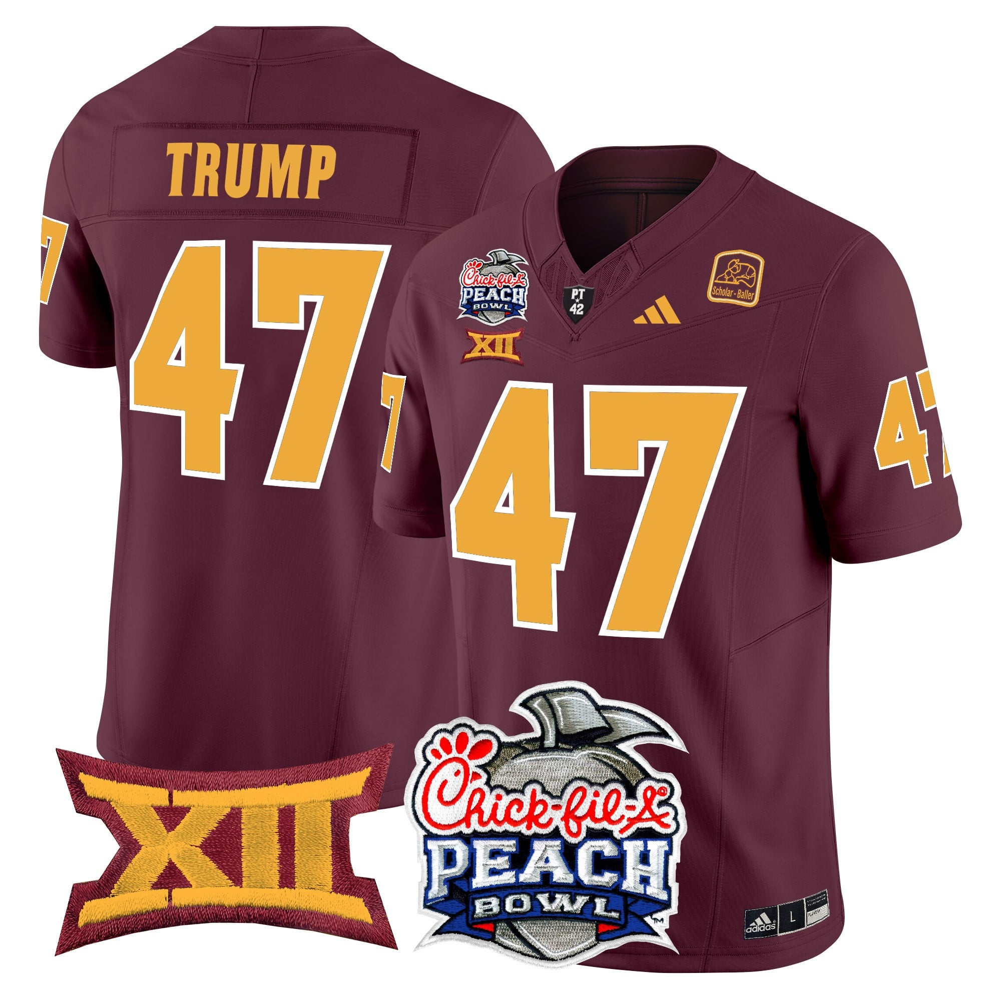 Men's Arizona State Sun Devils 2025 Peach Bowl Vapor Limited Jersey - All Stitched
