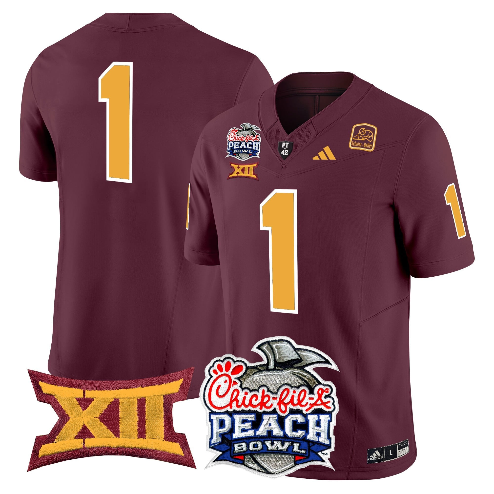 Men's Arizona State Sun Devils 2025 Peach Bowl Vapor Limited Jersey - All Stitched