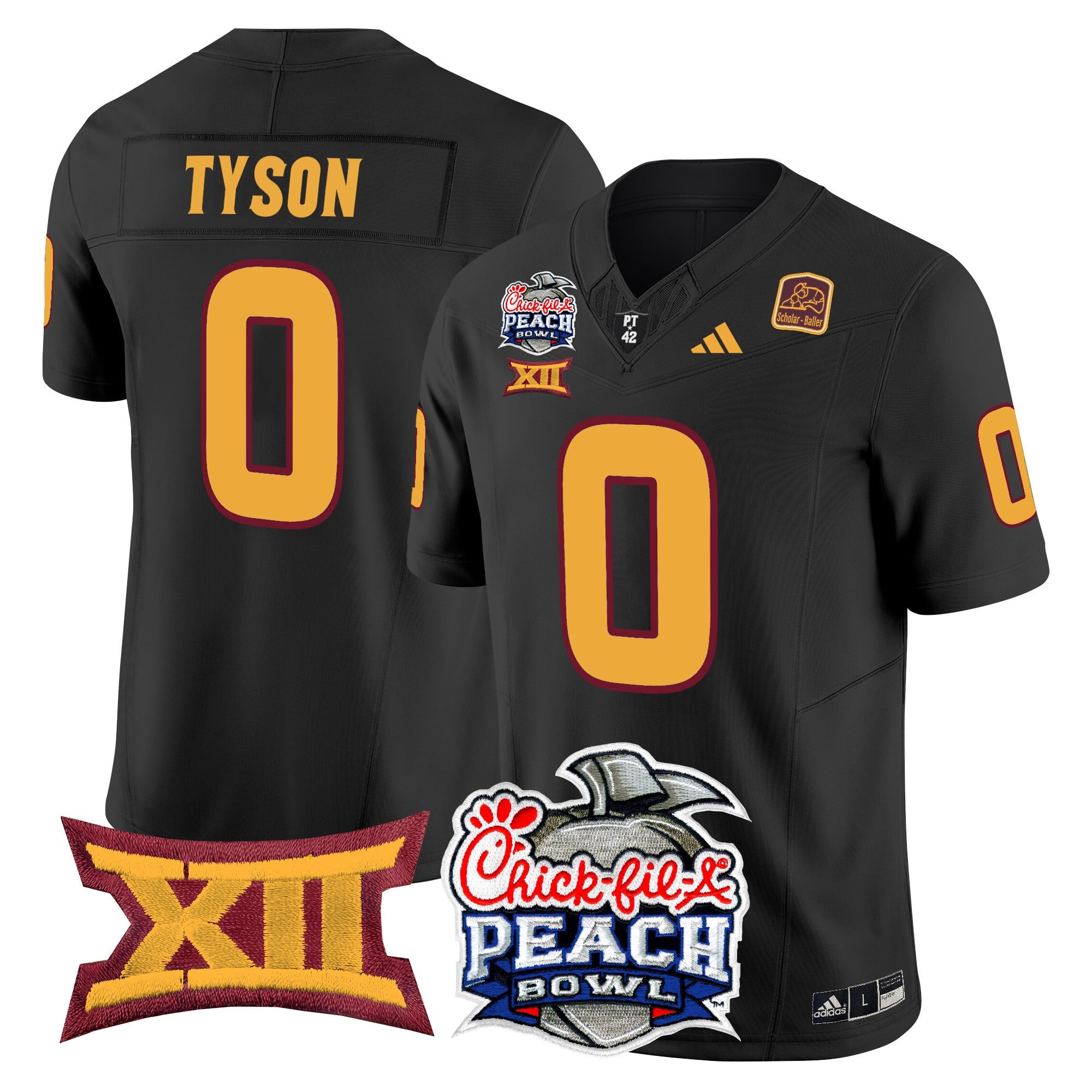 Men's Arizona State Sun Devils 2025 Peach Bowl Vapor Limited Jersey - All Stitched