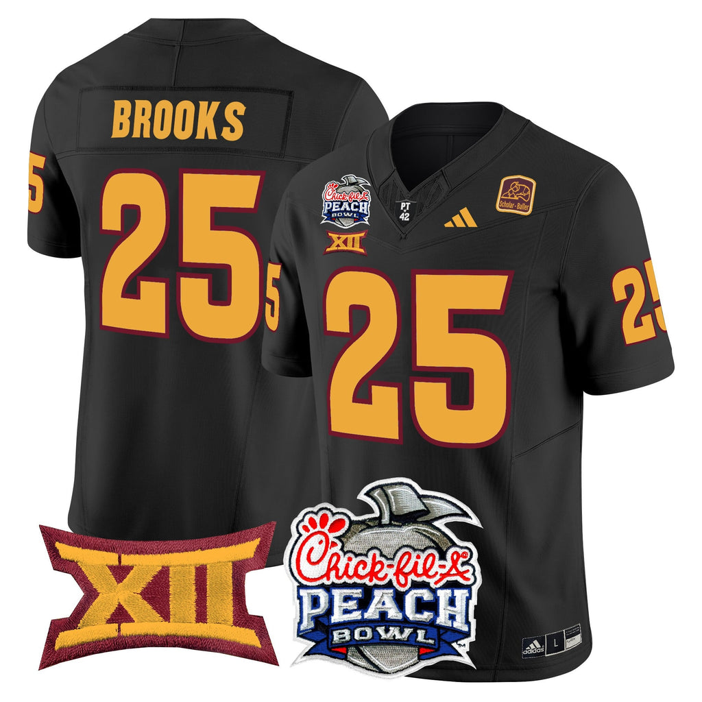 Men's Arizona State Sun Devils 2025 Peach Bowl Vapor Limited Jersey - All Stitched