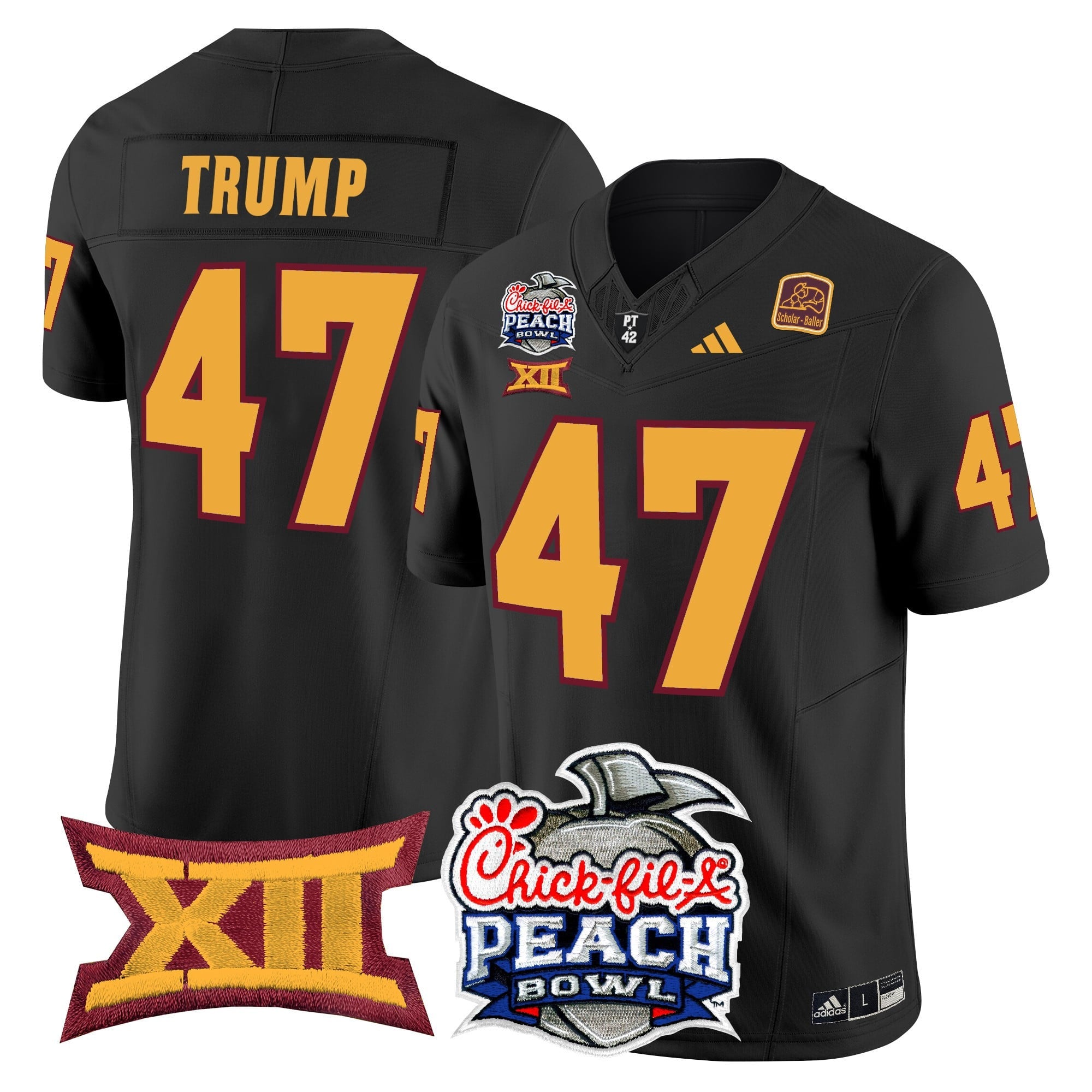 Men's Arizona State Sun Devils 2025 Peach Bowl Vapor Limited Jersey - All Stitched