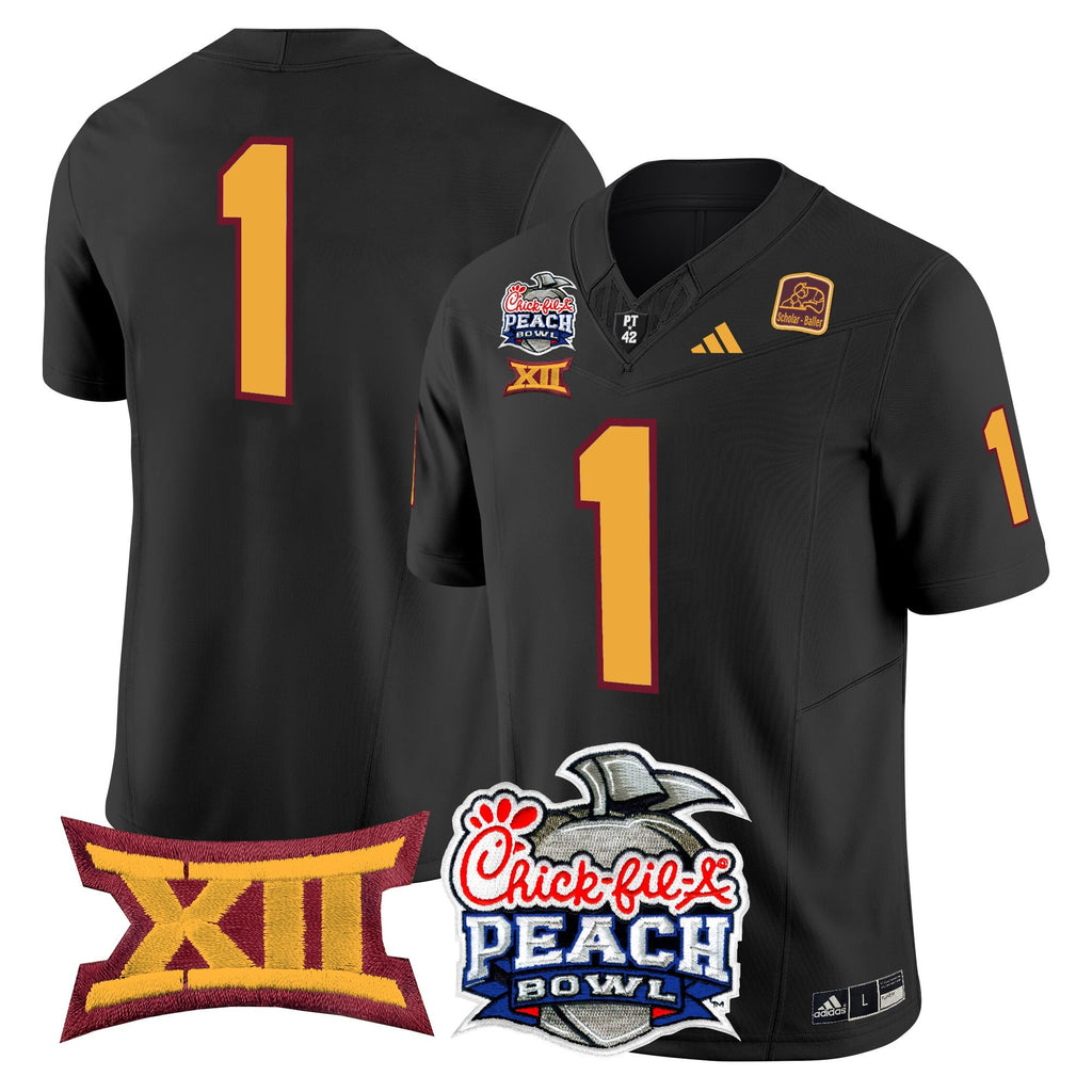 Men's Arizona State Sun Devils 2025 Peach Bowl Vapor Limited Jersey - All Stitched