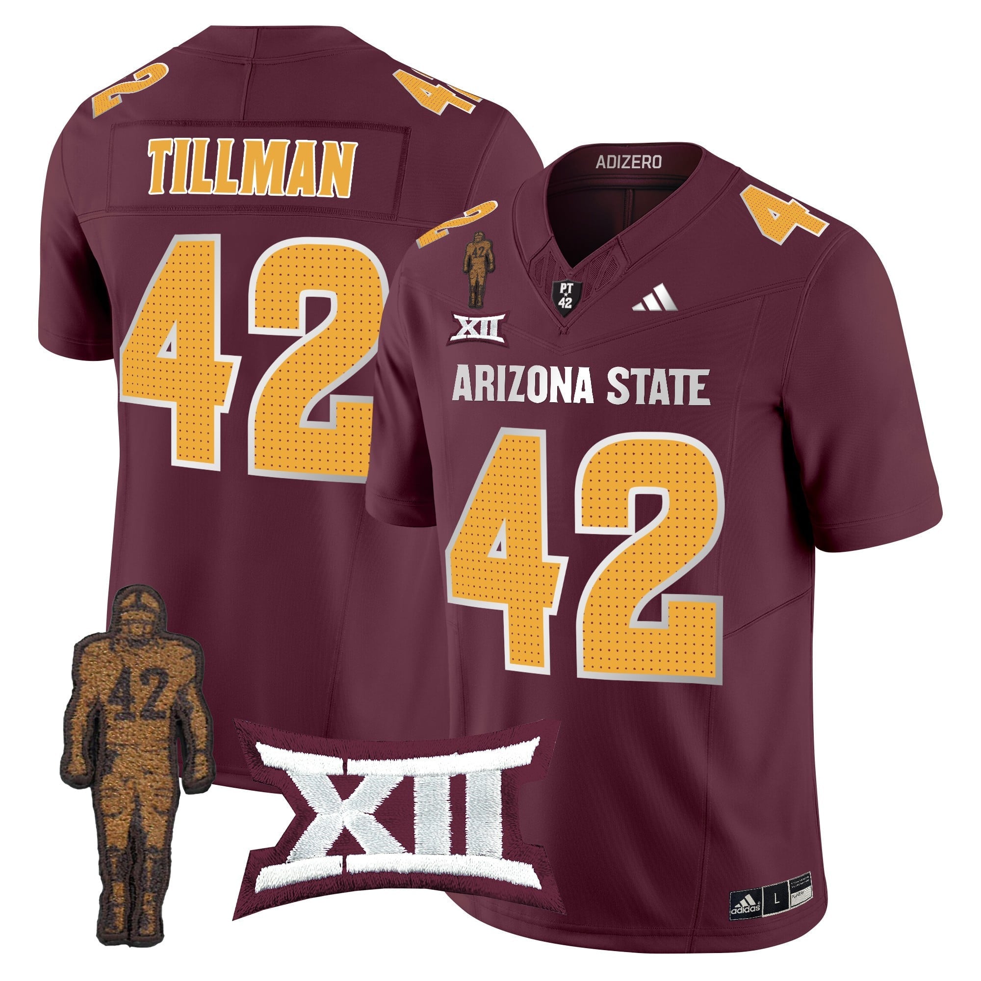 Men's Arizona State Sun Devils 2024 Pat Tillman Honoring Patch Vapor Limited Jersey V2 - All Stitched