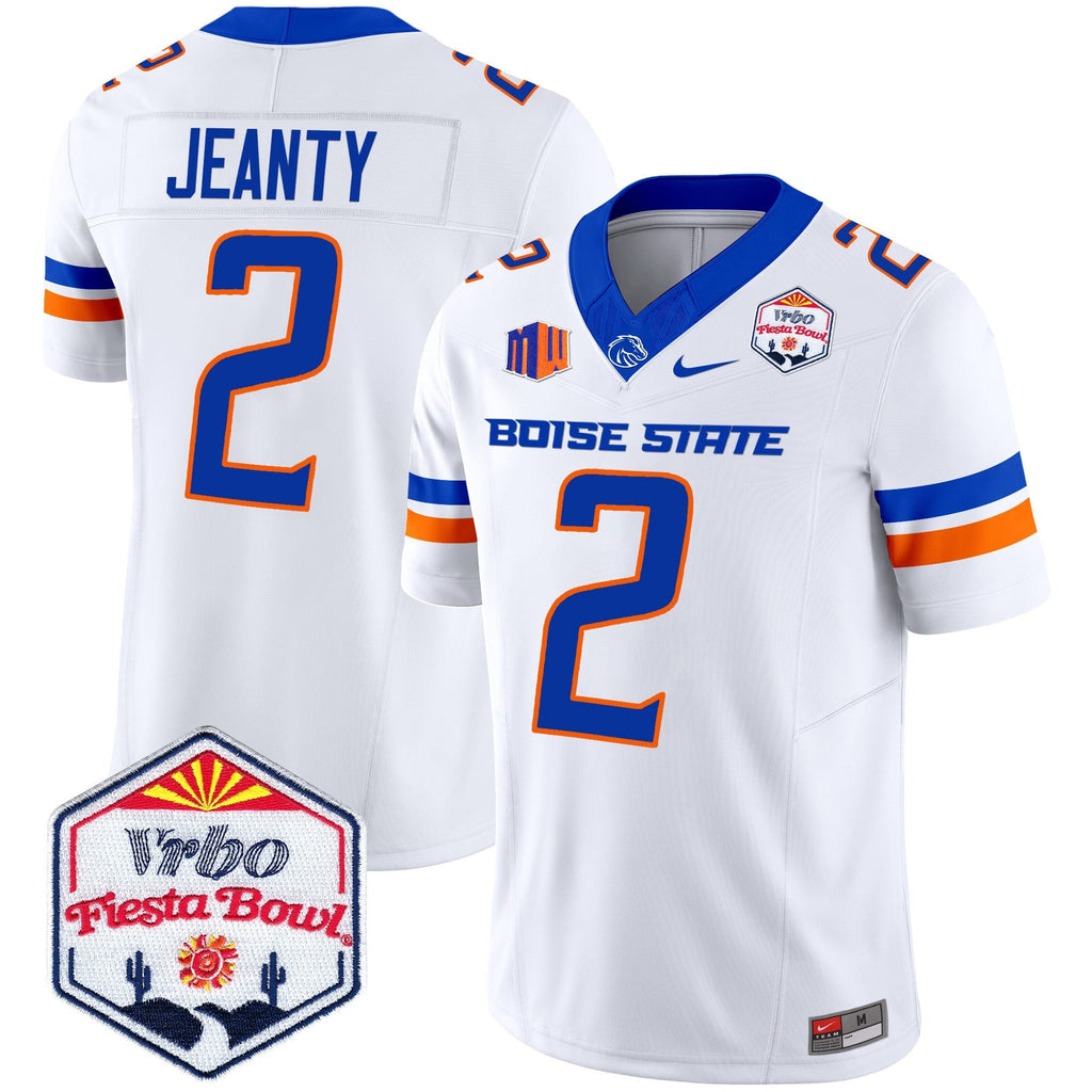 Men's Boise State Broncos 2025 The Fiesta Bowl Patch Vapor Limited Jersey - All Stitched