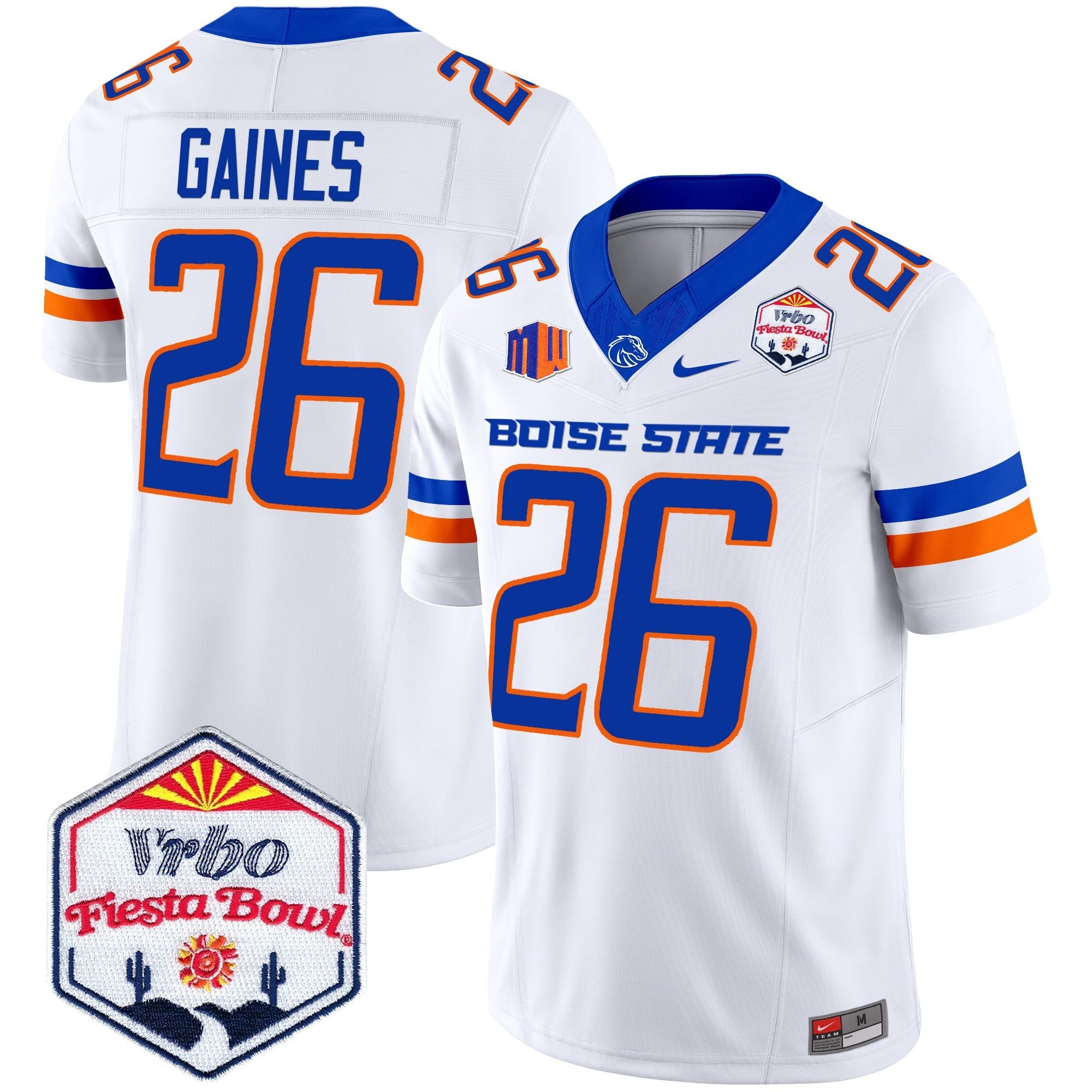 Men's Boise State Broncos 2025 The Fiesta Bowl Patch Vapor Limited Jersey - All Stitched